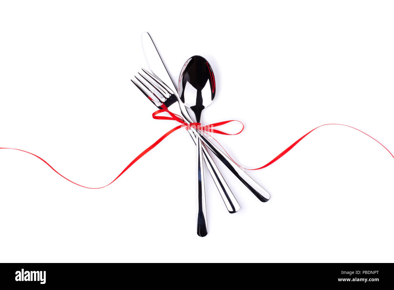 Knife and fork with ribbon hires stock photography and images Alamy