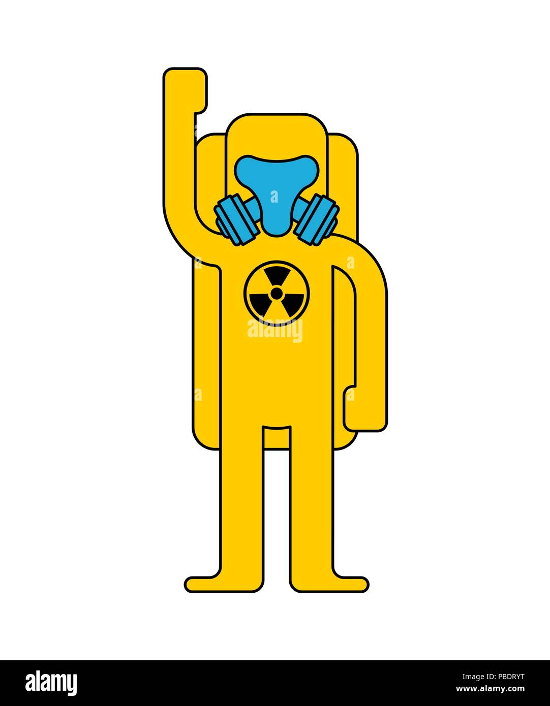 Yellow Suit Chemical Biohazard protection. Costume Radioactive and