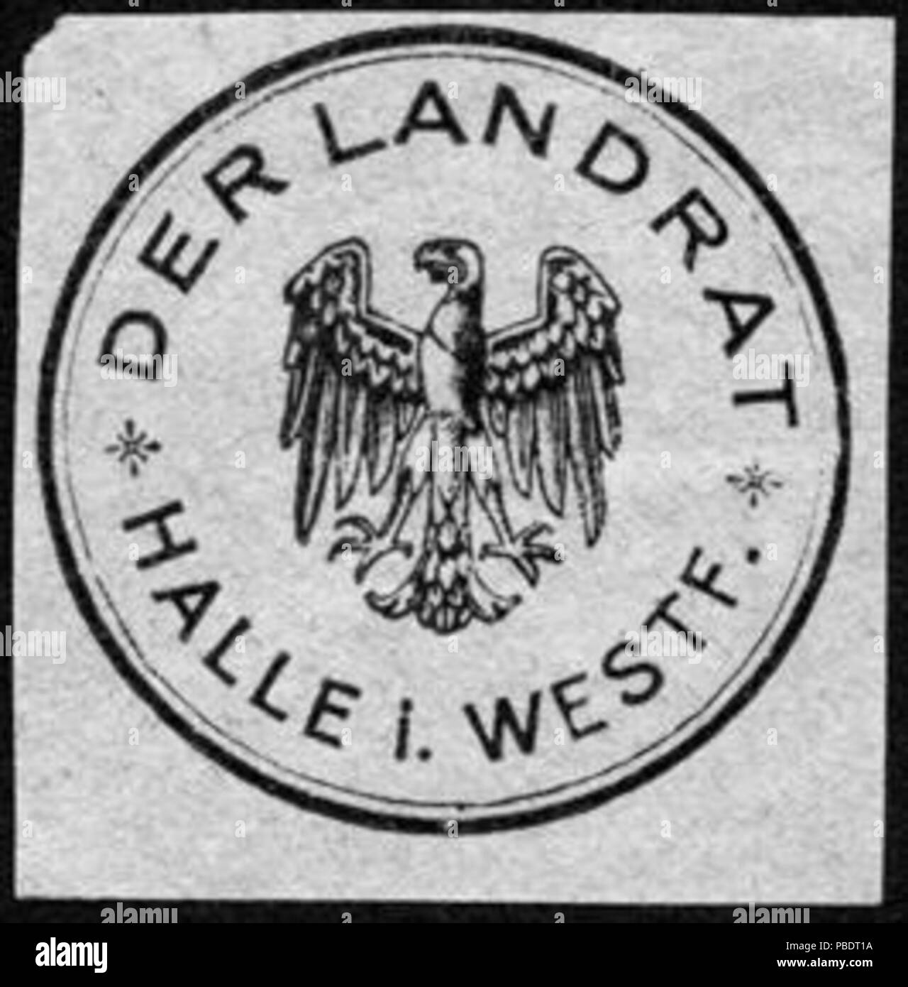 1339 Siegelmarke Der Landrat - Halle in Westfalen W0229046