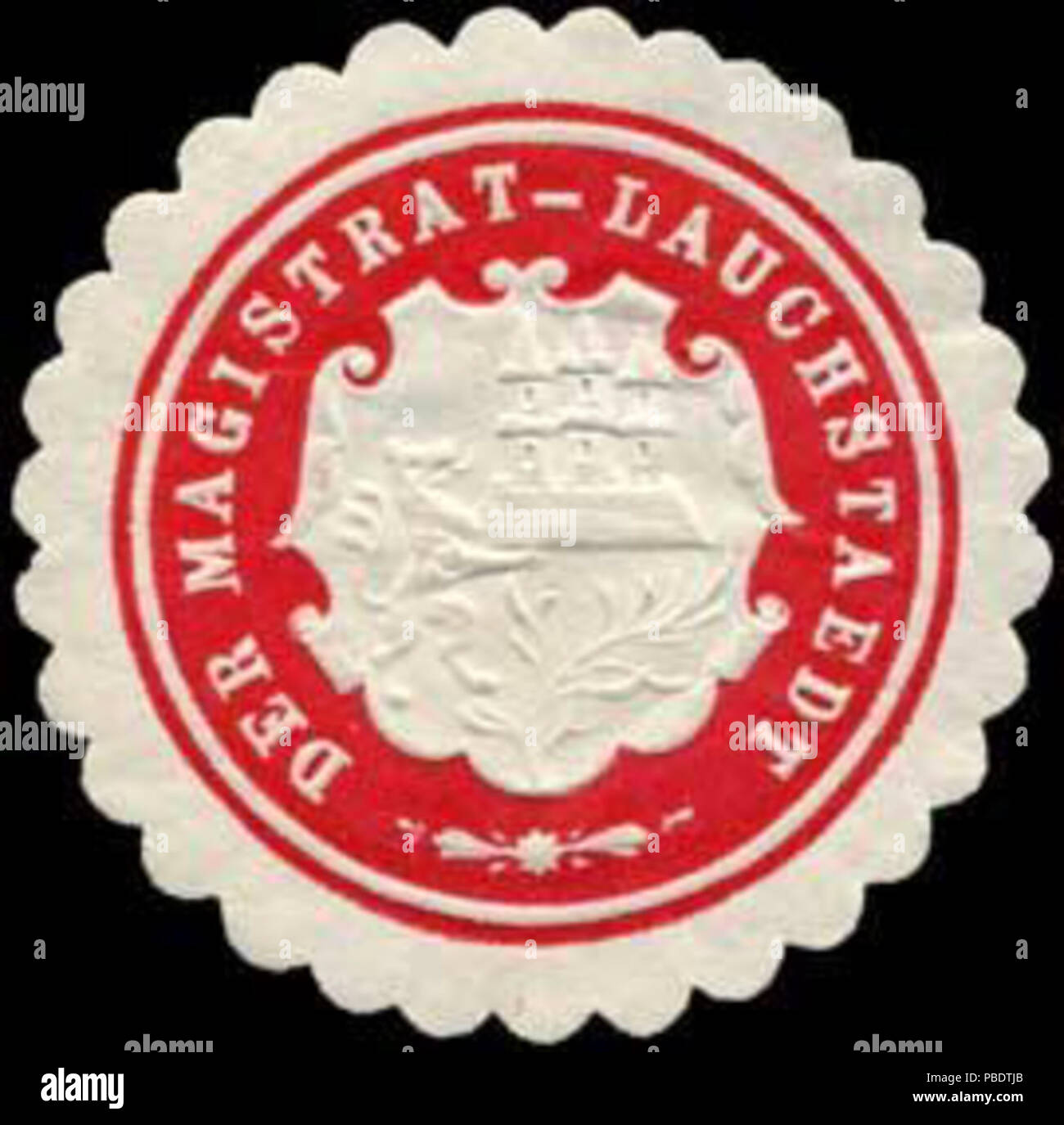 1341 Siegelmarke Der Magistrat-Lauchstaedt W0262807 Stock Photo