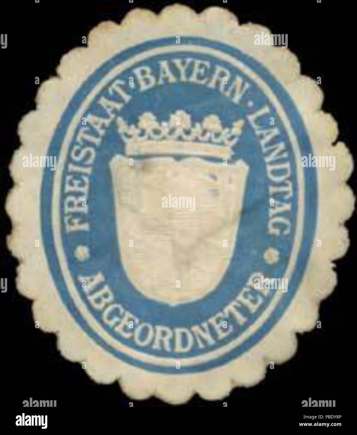 1356 Siegelmarke Freistaat Bayern-Landtag Abgeordneter W0385372 Stock Photo