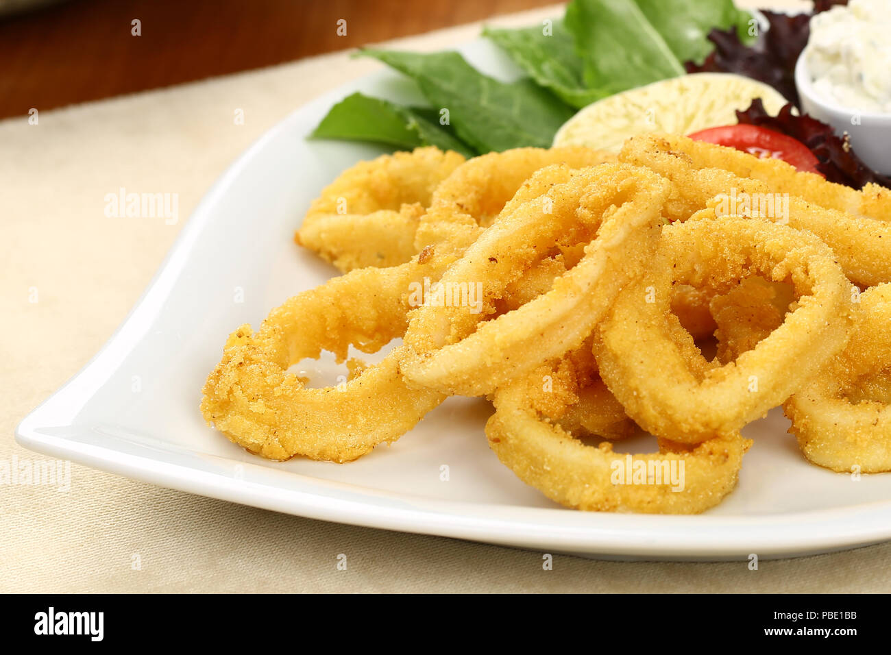Fried Calamari Stock Photo