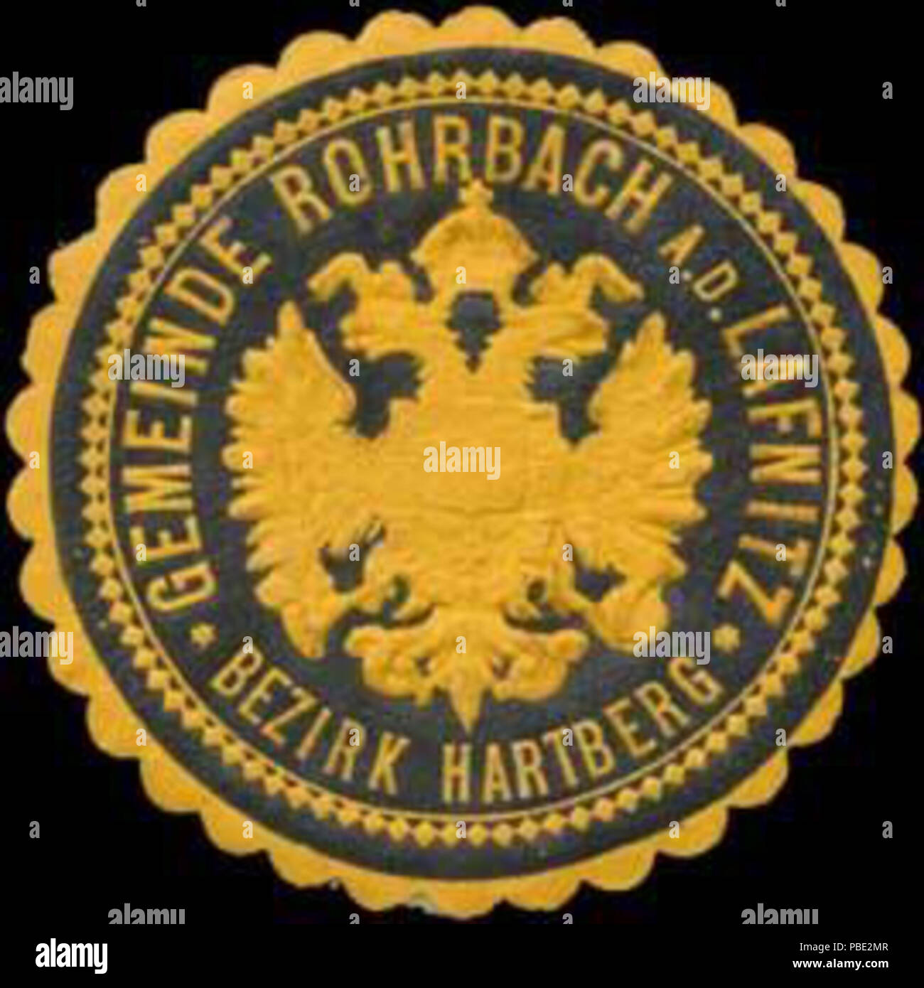 1374 Siegelmarke Gemeinde Rohrbach an der Lafnitz Bezirk Hartberg W0320008 Stock Photo