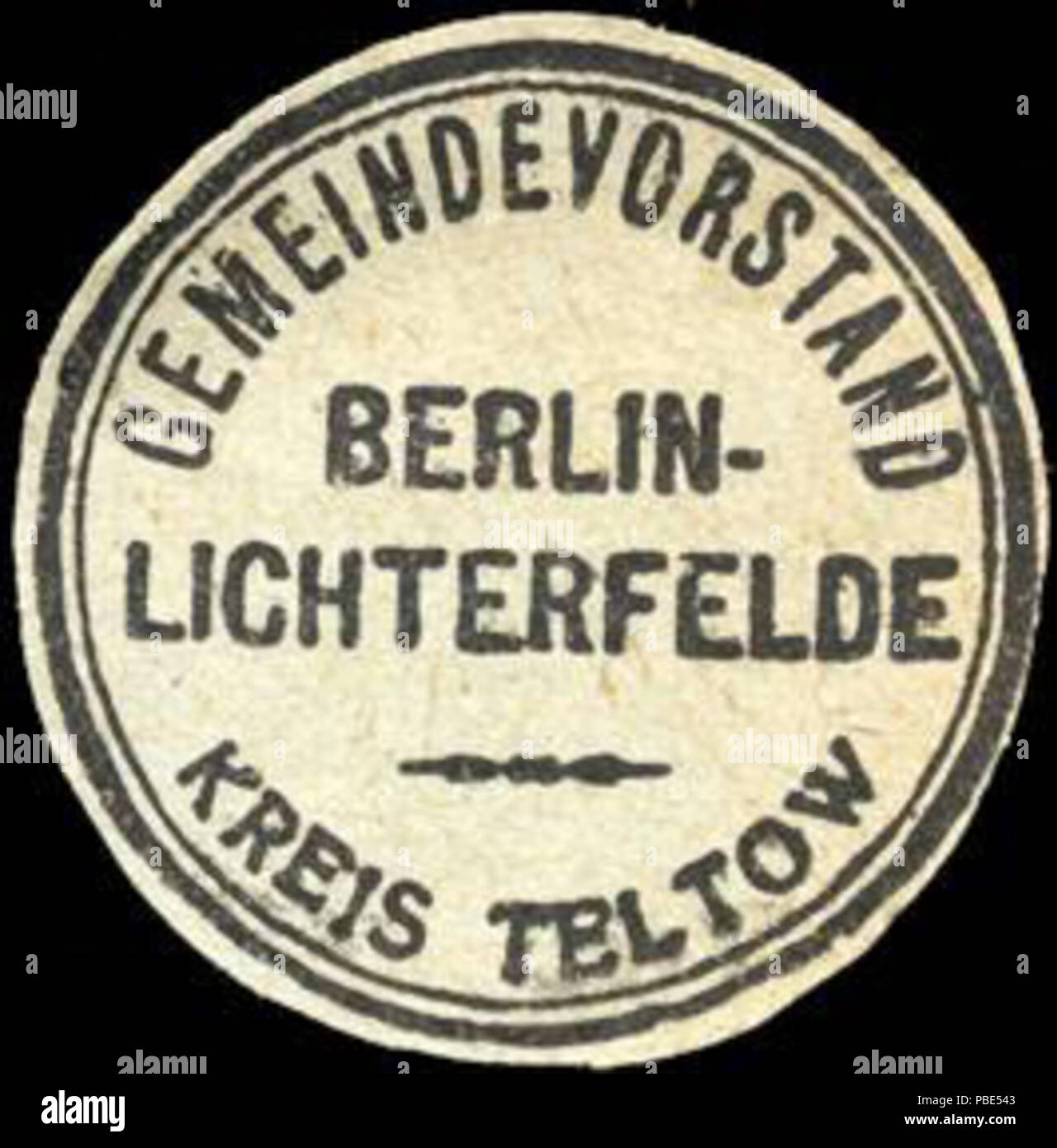 1389 Siegelmarke Gemeindevorstand Berlin - Lichterfelde Kreis Teltow W0205261 Stock Photo