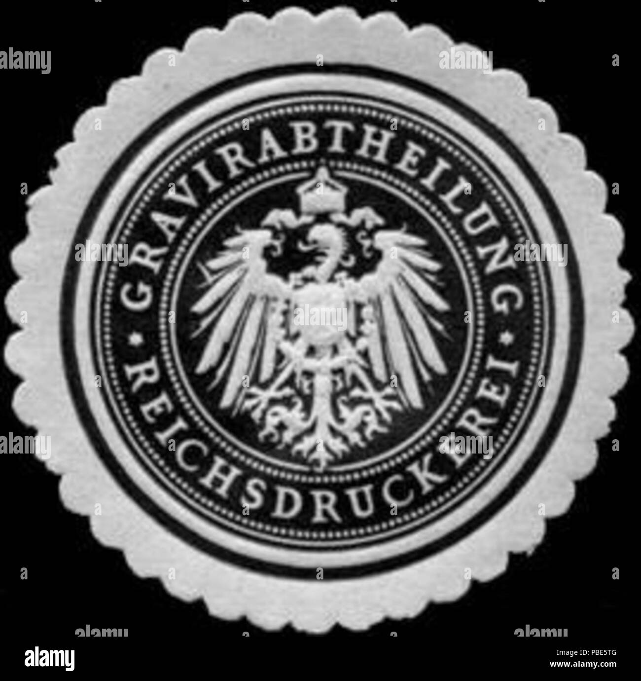 1393 Siegelmarke Gravirabtheilung - Reichsdruckerei W0237579 Stock Photo