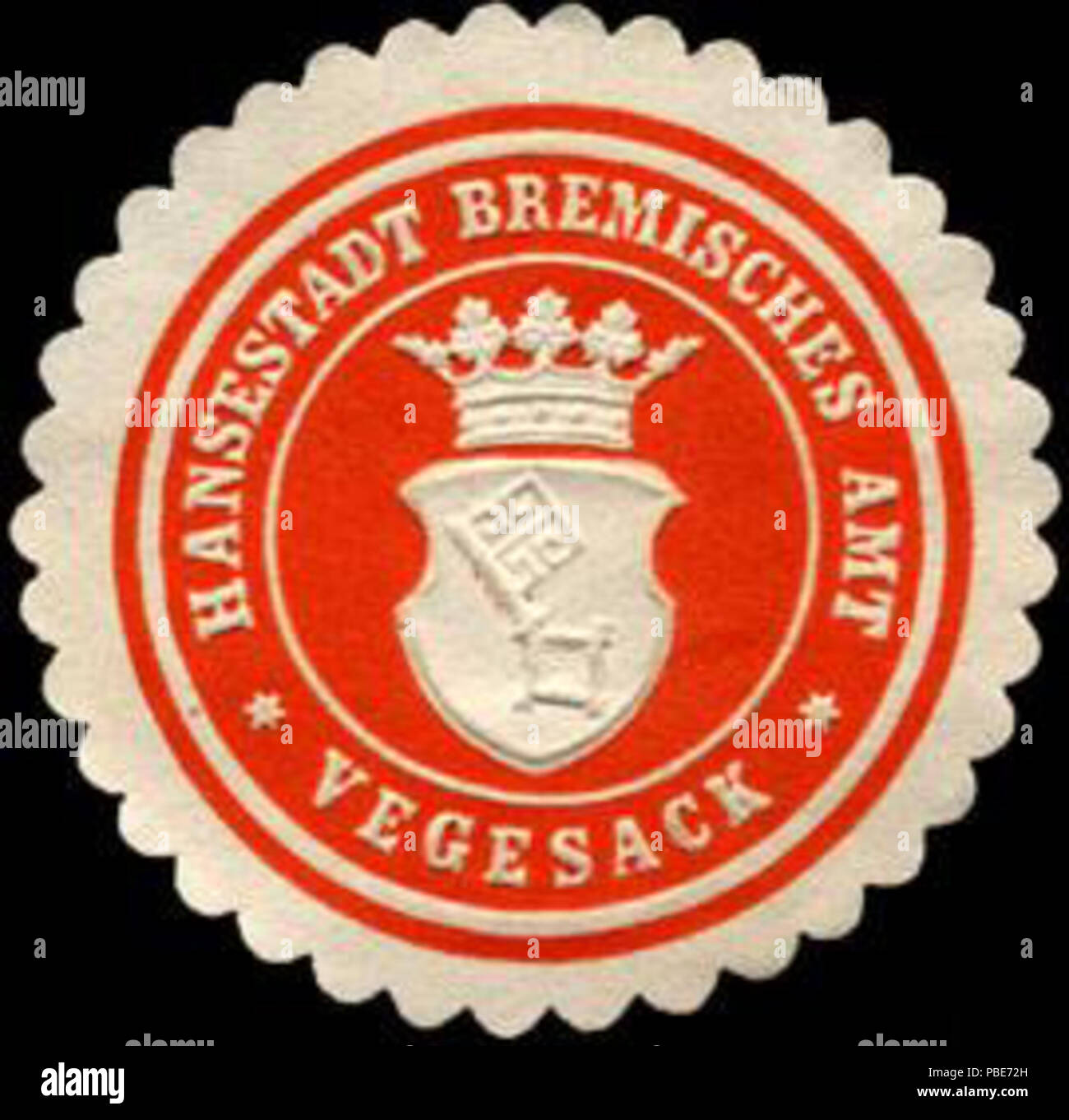 1399 Siegelmarke Hansestadt Bremisches Amt - Vegesack W0226752 Stock Photo