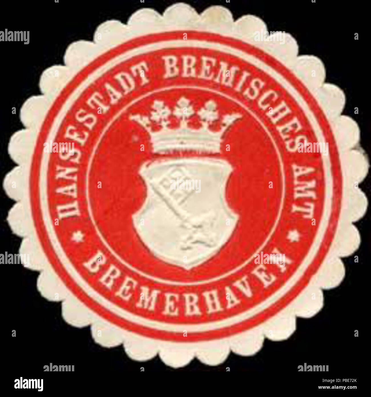 1399 Siegelmarke Hansestadt Bremisches Amt-Bremerhaven W0316956 Stock Photo
