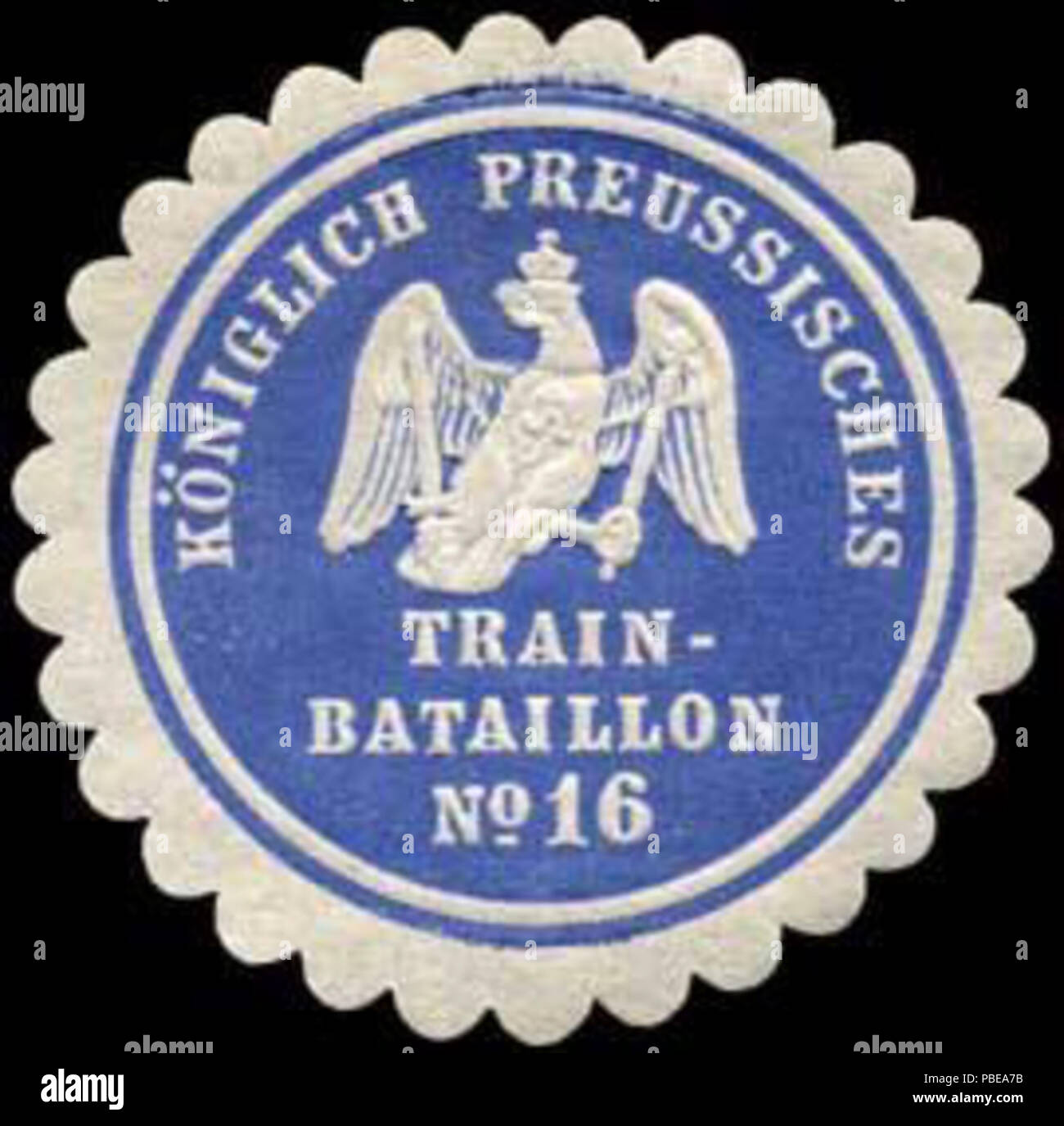 1415 Siegelmarke K. Pr. Trainbataillon No. 16 W0285589 Stock Photo