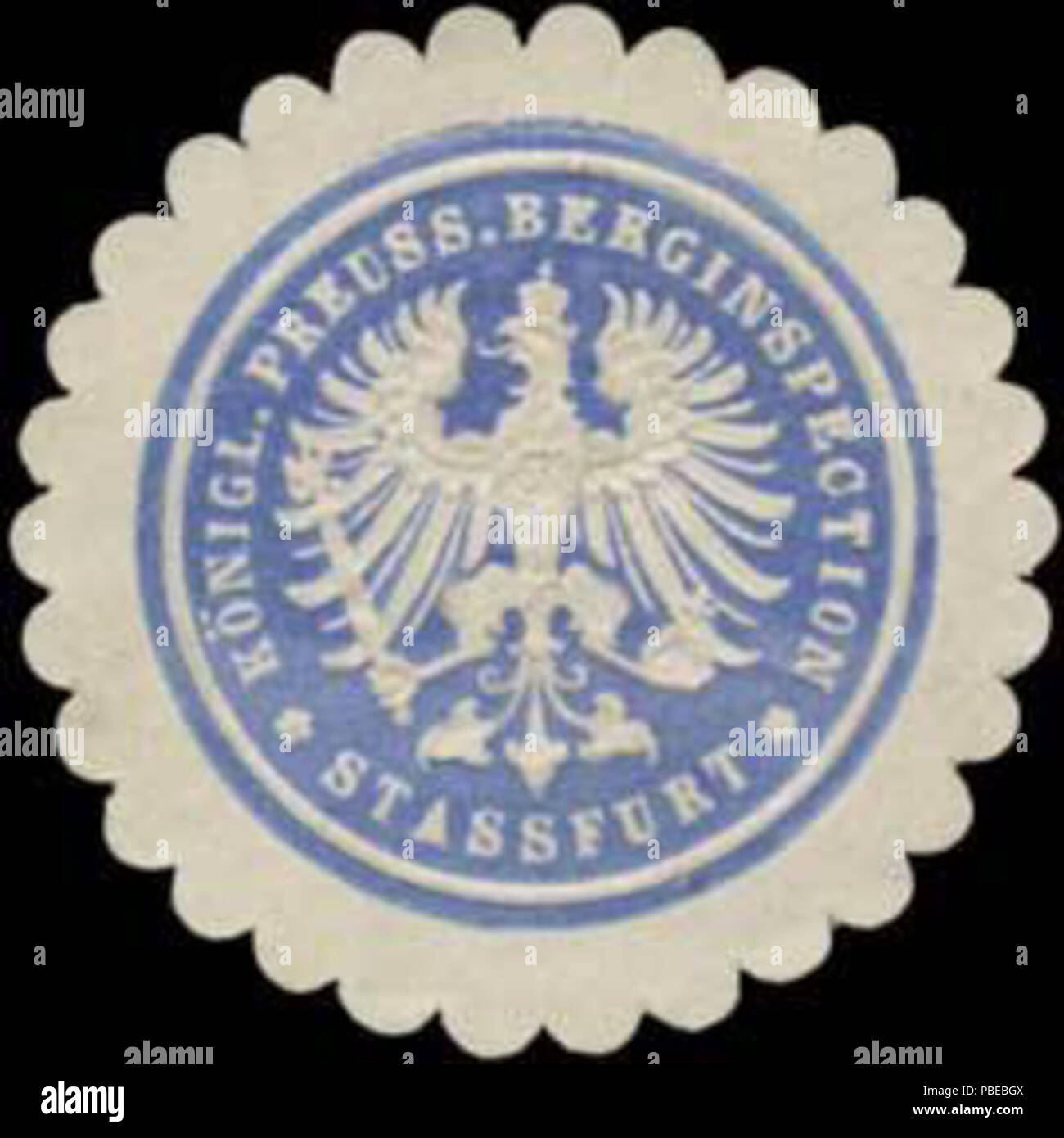1423 Siegelmarke K.Pr. Berginspection Stassfurt W0365773 Stock Photo ...