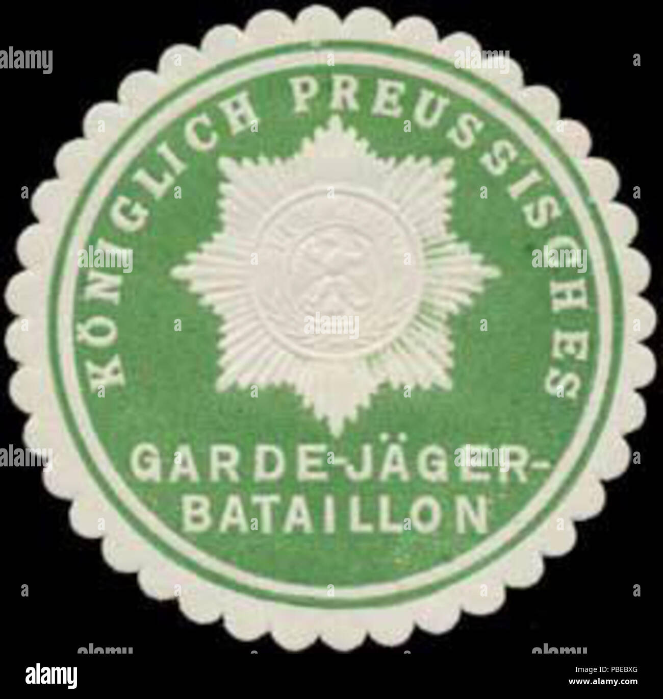 1424 Siegelmarke K.Pr. Garde-Jäger-Bataillon W0346797 Stock Photo
