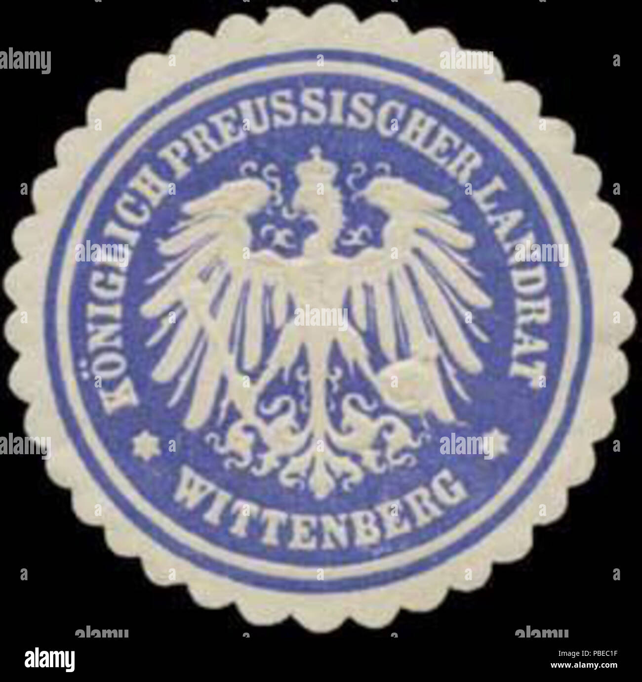1426 Siegelmarke K.Pr. Landrat Wittenberg W0381845 Stock Photo