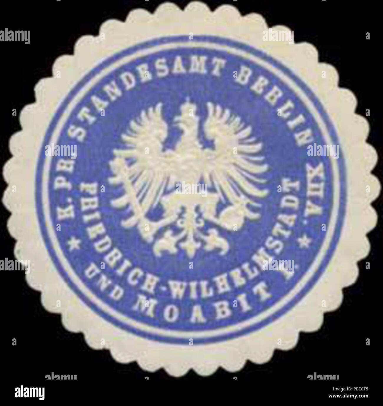1430 Siegelmarke K.Pr. Standesamt Berlin XIIA Friedrich-Wilhelmstadt und Moabit W0342839 Stock Photo