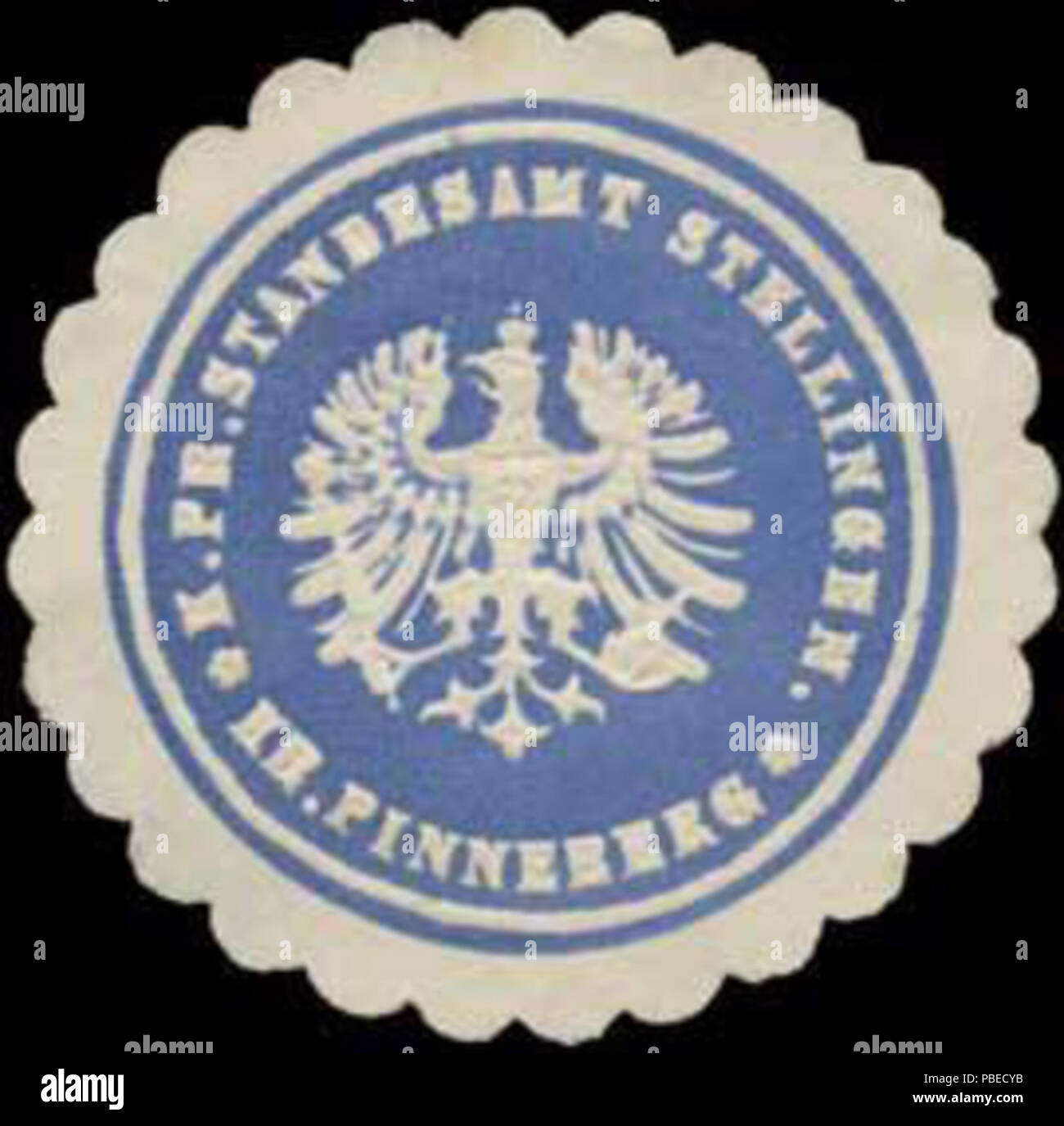 1430 Siegelmarke K.Pr. Standesamt Stellingen Kreis Pinneberg W0337983 Stock Photo