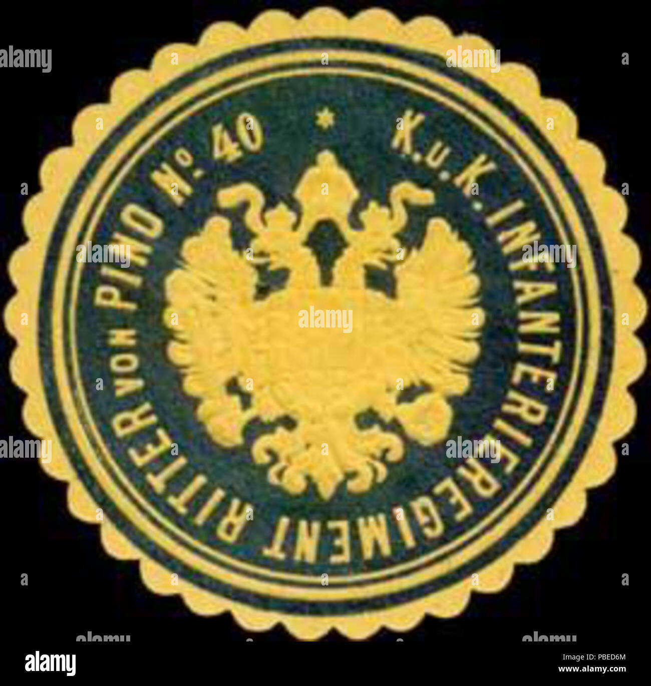 1435 Siegelmarke K.u.K. Infanterieregiment Ritter von Pino No. 40 W0317602