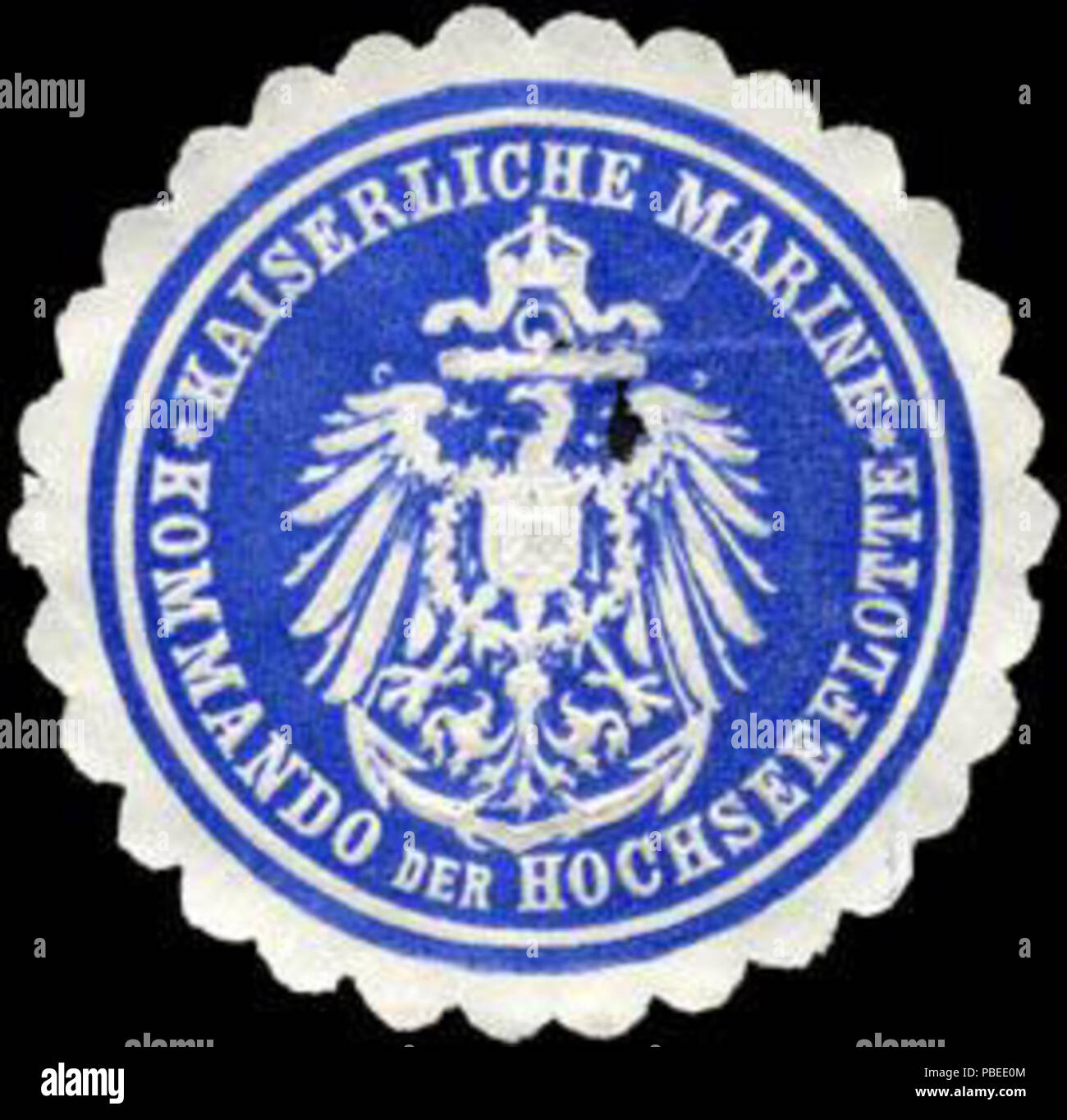 1438 Siegelmarke Kaiserliche Marine - Kommando der Hochseeflotte W0224064 Stock Photo