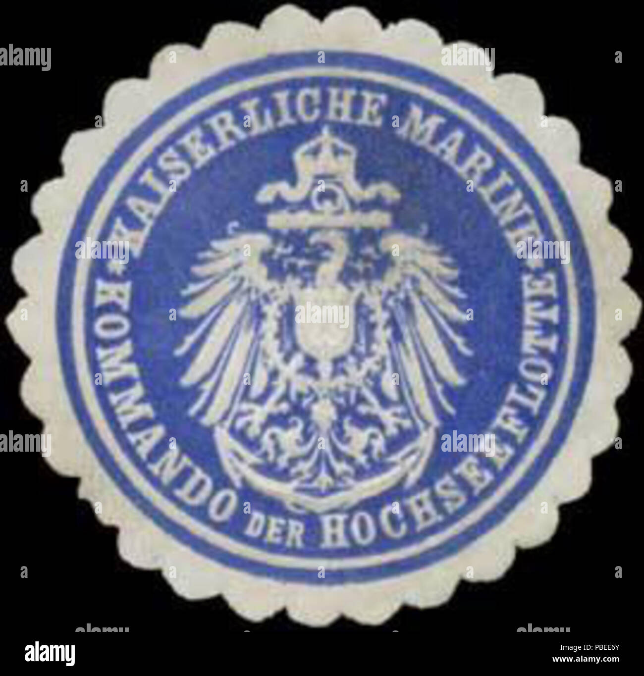 1439 Siegelmarke Kaiserliche Marine Kommando der Hochseeflotte W0338241 Stock Photo