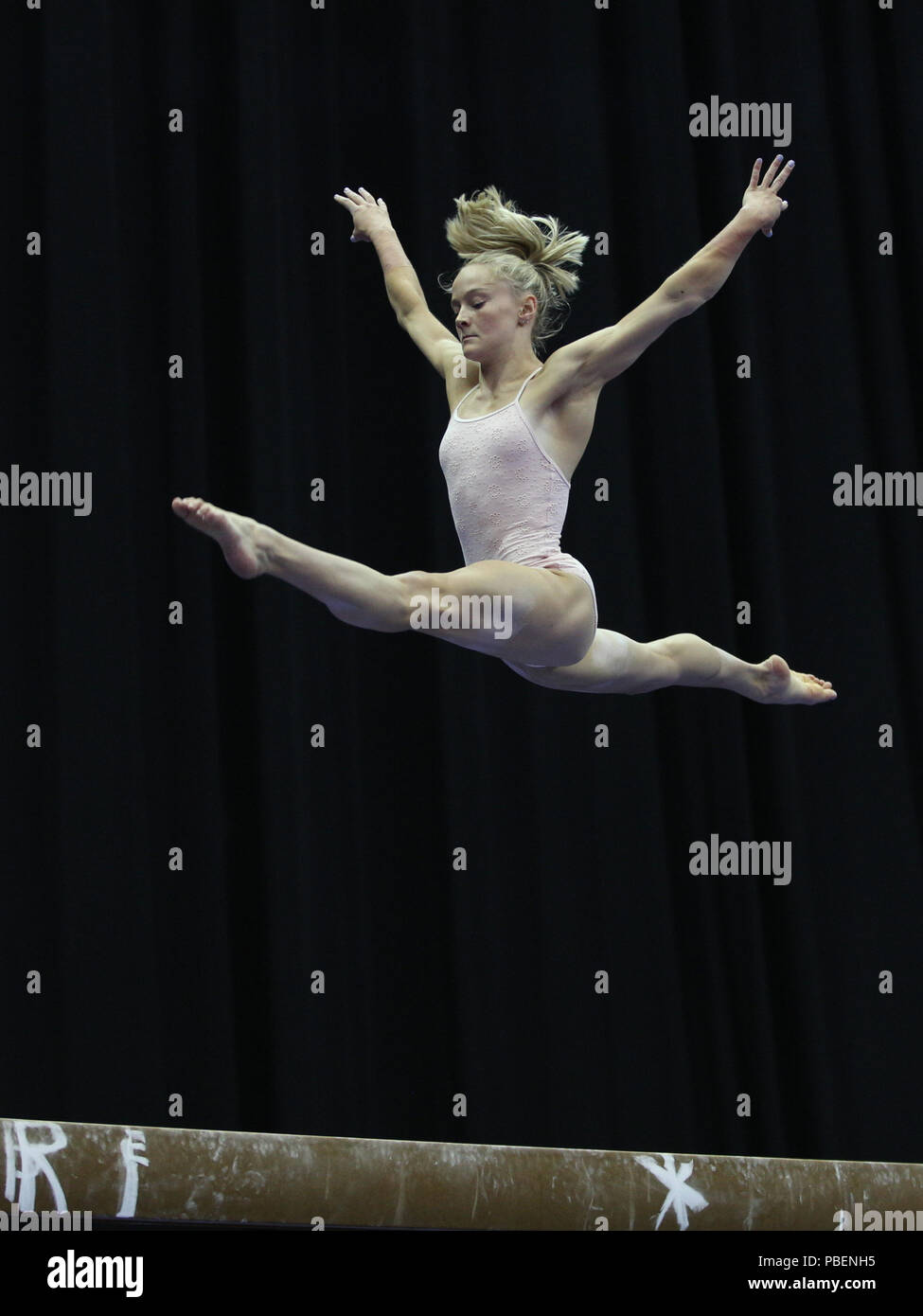 Columbus, OH, USA. 27th July, 2018. Riley McCusker during podium training before the GK U.S