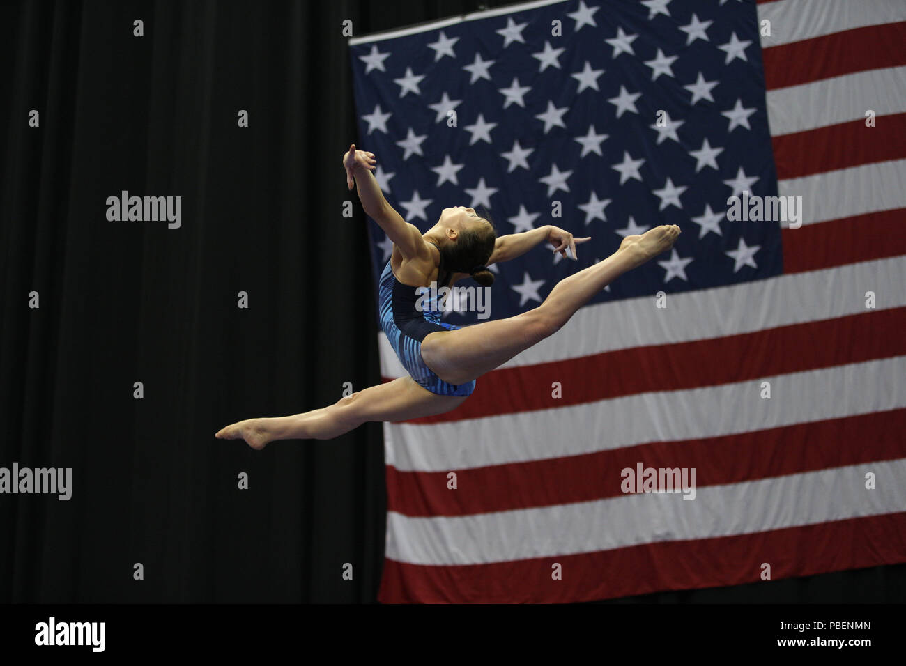 Columbus, OH, USA. 27th July, 2018. Madelyn Williams during podium training before the GK U.S