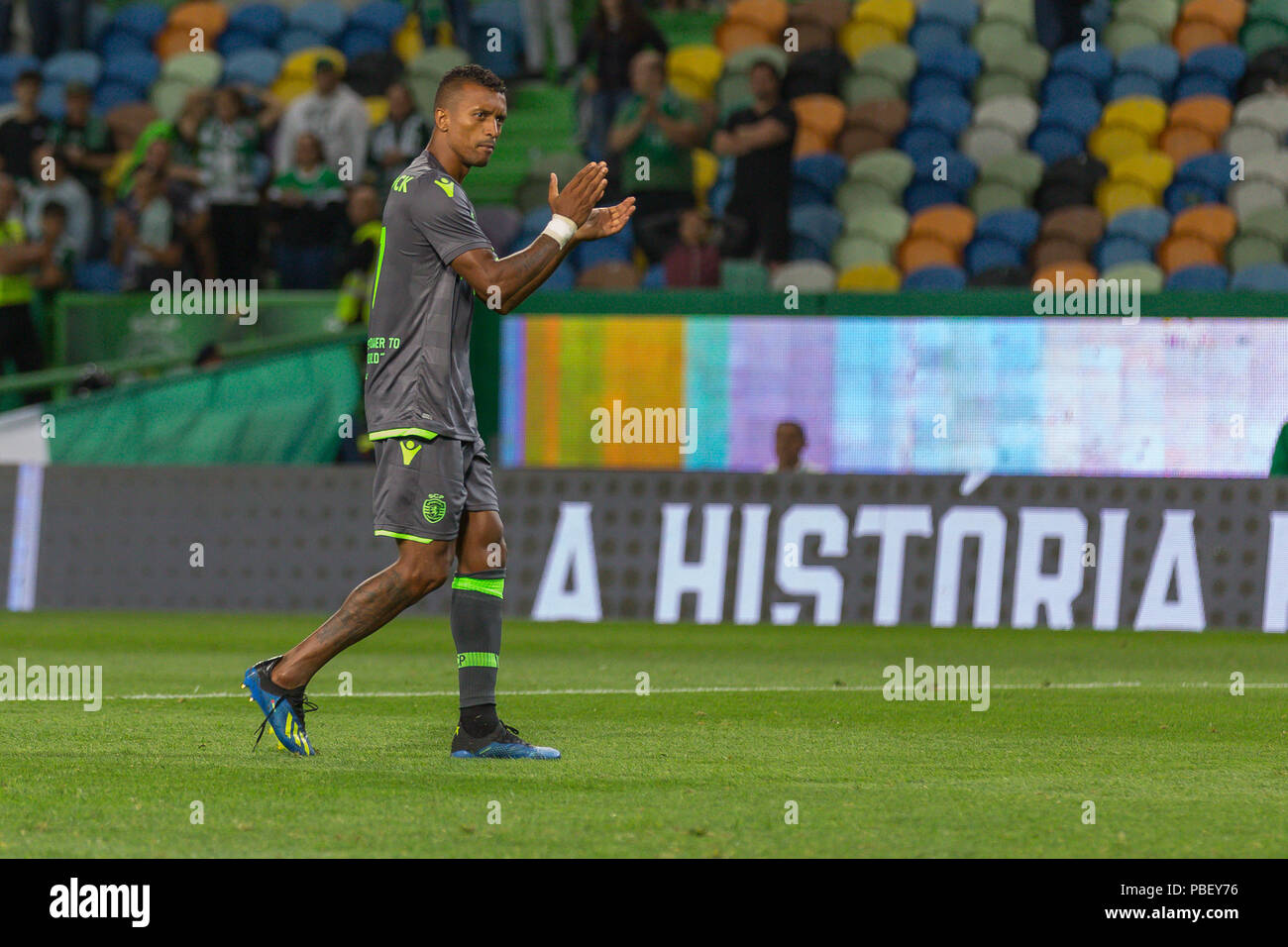 July 28, 2018. Lisbon, Portugal. Sporting's forward from Portugal Nani (17) during the game Sporting CP v Olympique de Marseille © Alexandre de Sousa/Alamy Live News Stock Photo