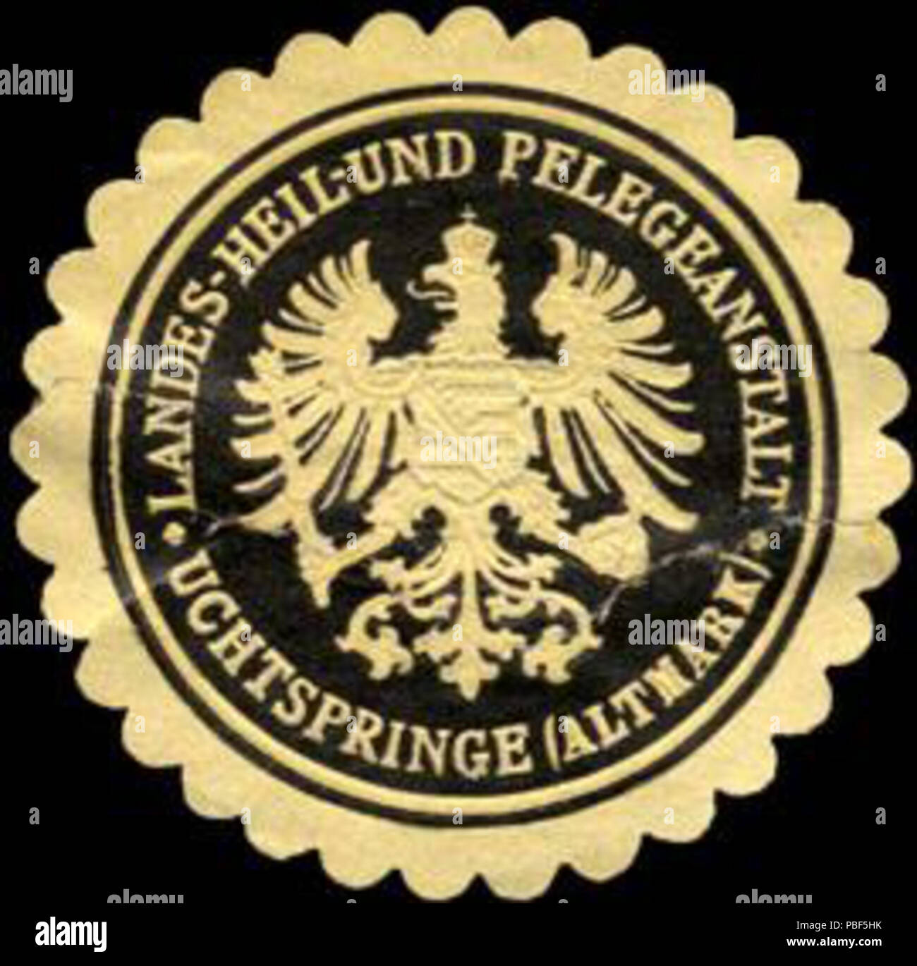1474 Siegelmarke Landes - Heil - und Pflegeanstalt - Uchtspringe (Altmark) W0224457 Stock Photo
