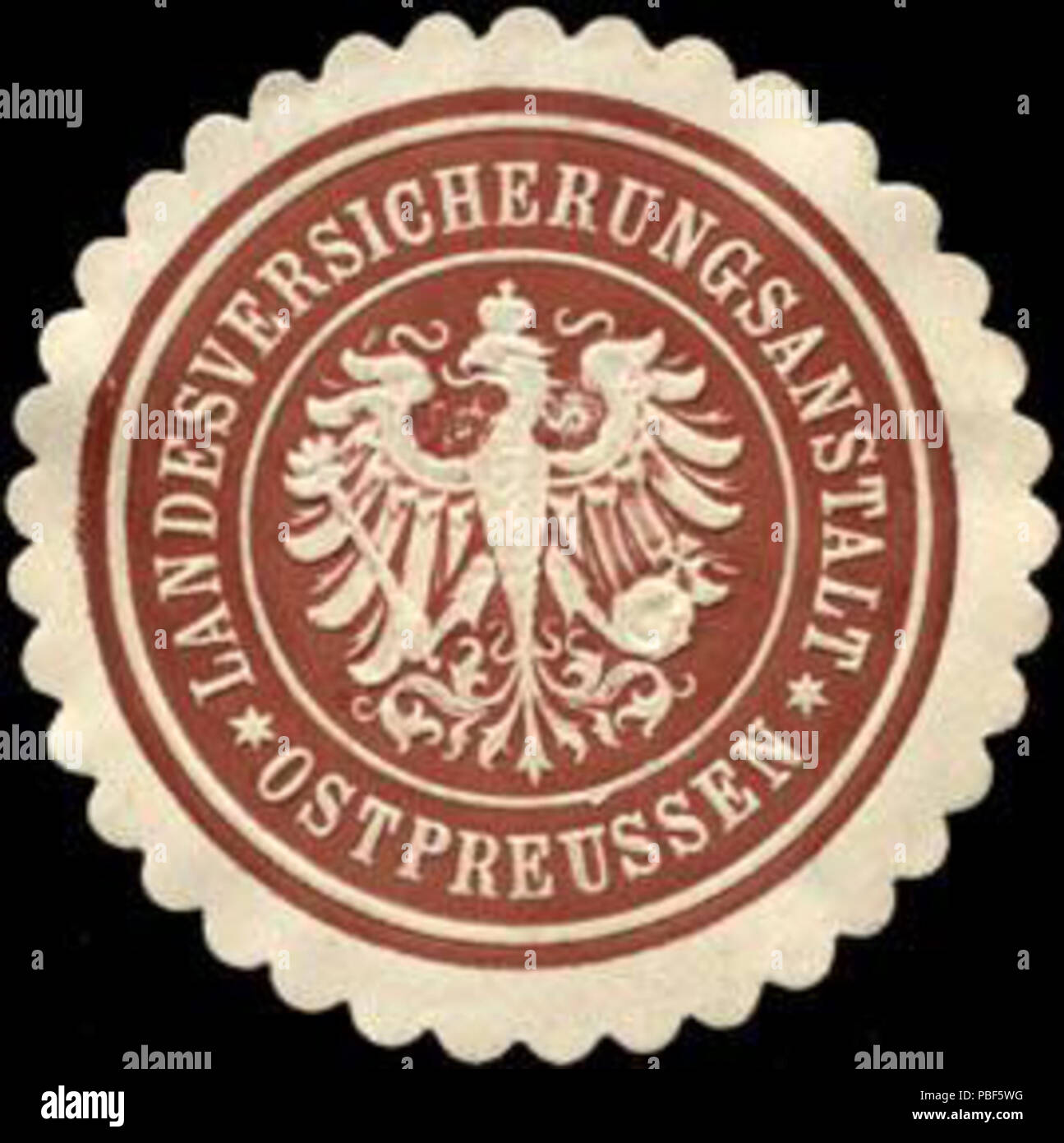 1475 Siegelmarke Landesversicherungsanstalt - Ostpreussen W0216646 Stock Photo