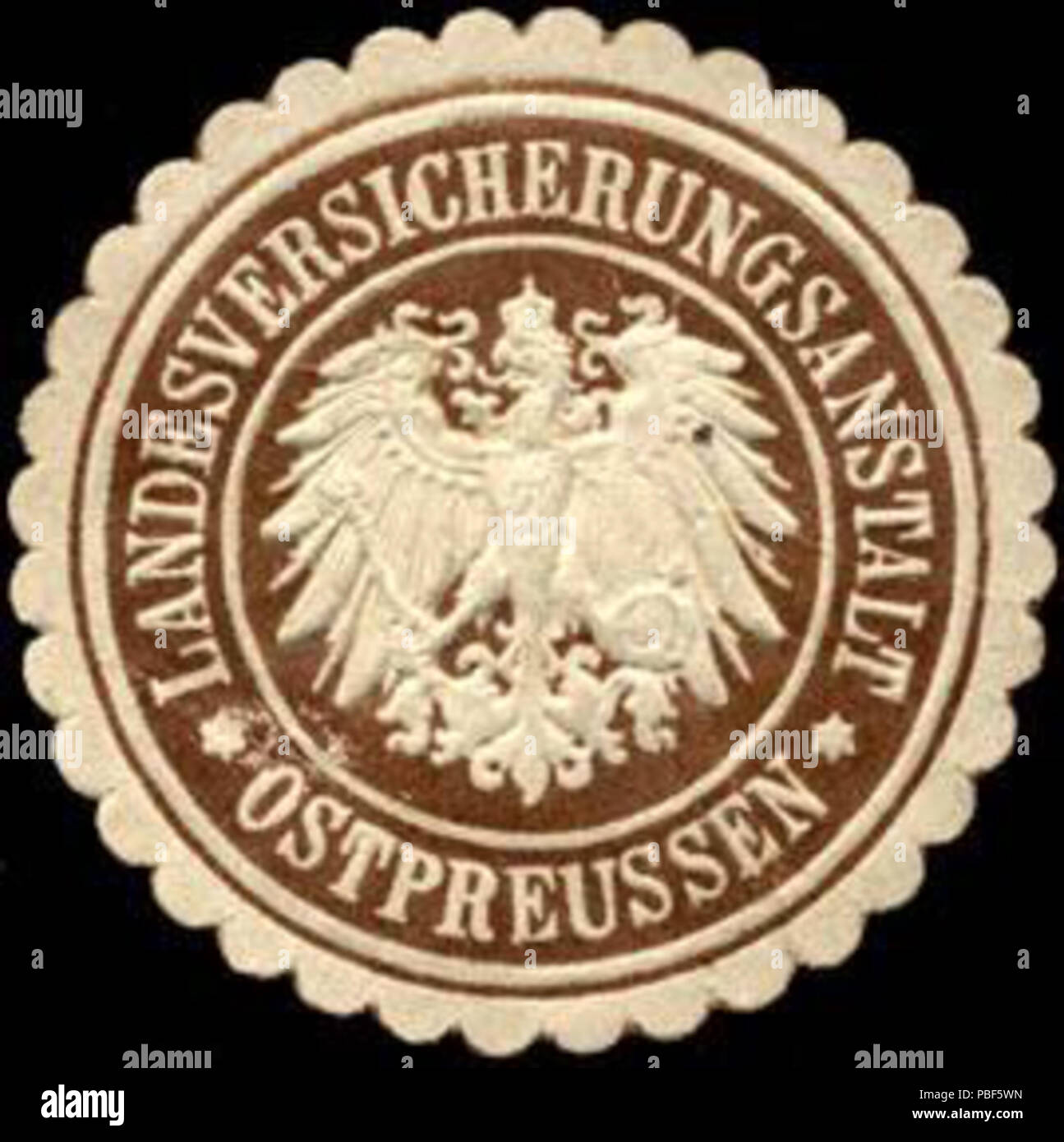 1475 Siegelmarke Landesversicherungsanstalt - Ostpreussen W0234056 Stock Photo