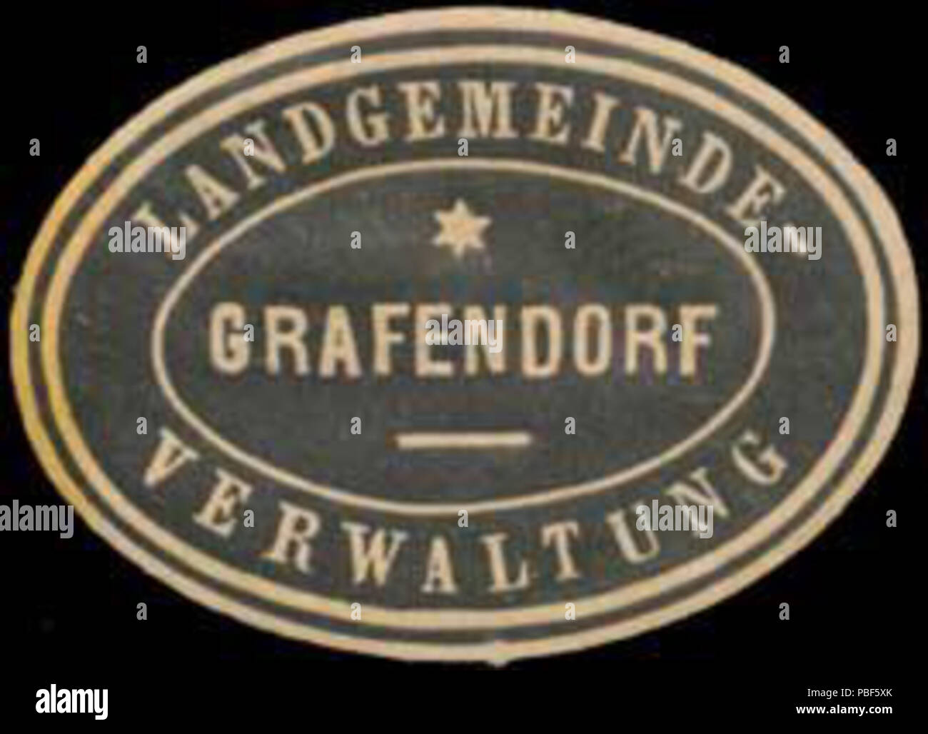 1475 Siegelmarke Landgemeinde-Verwaltung Grafendorf W0348166 Stock Photo