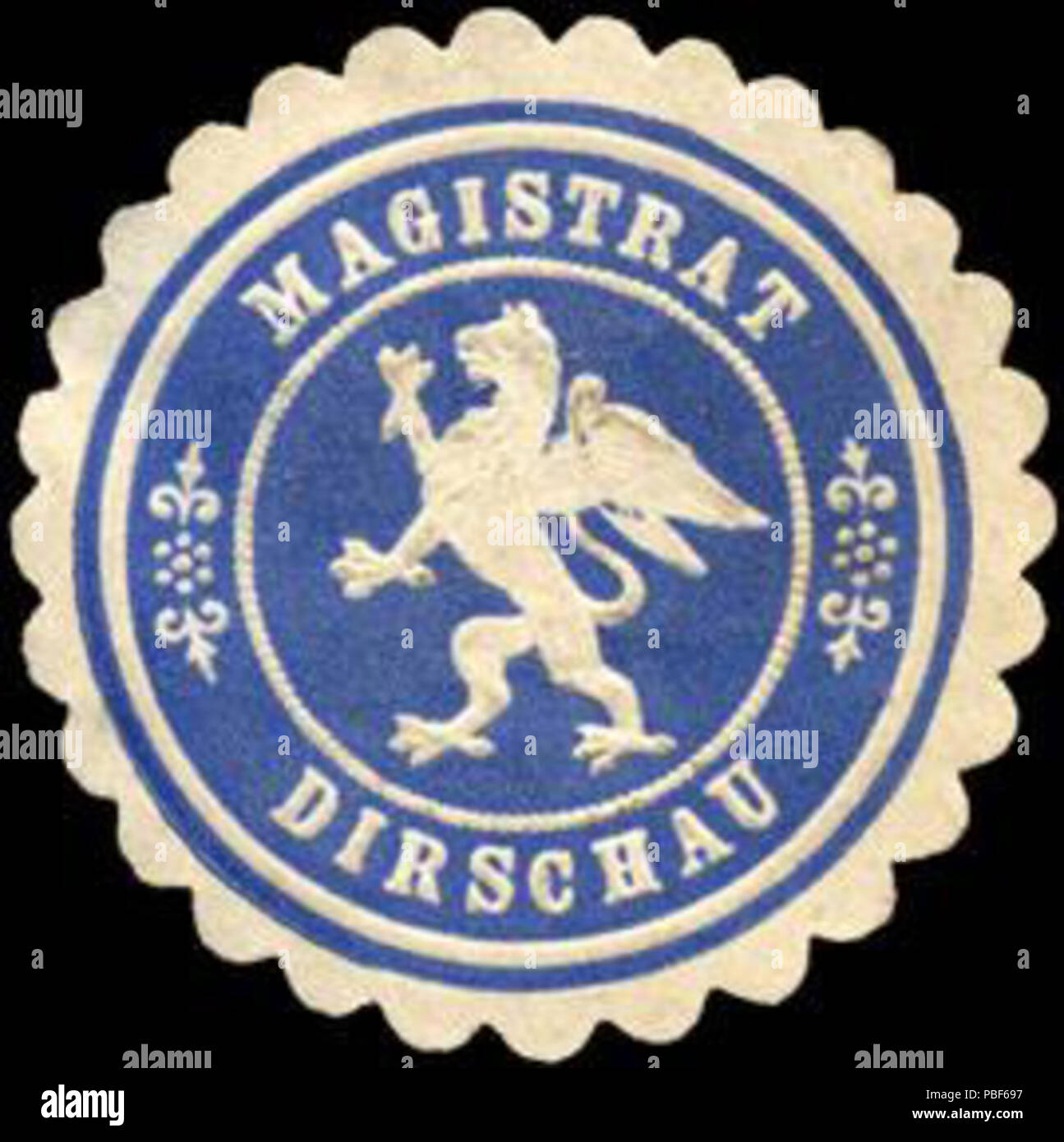 1477 Siegelmarke Magistrat - Dirschau W0214069 Stock Photo