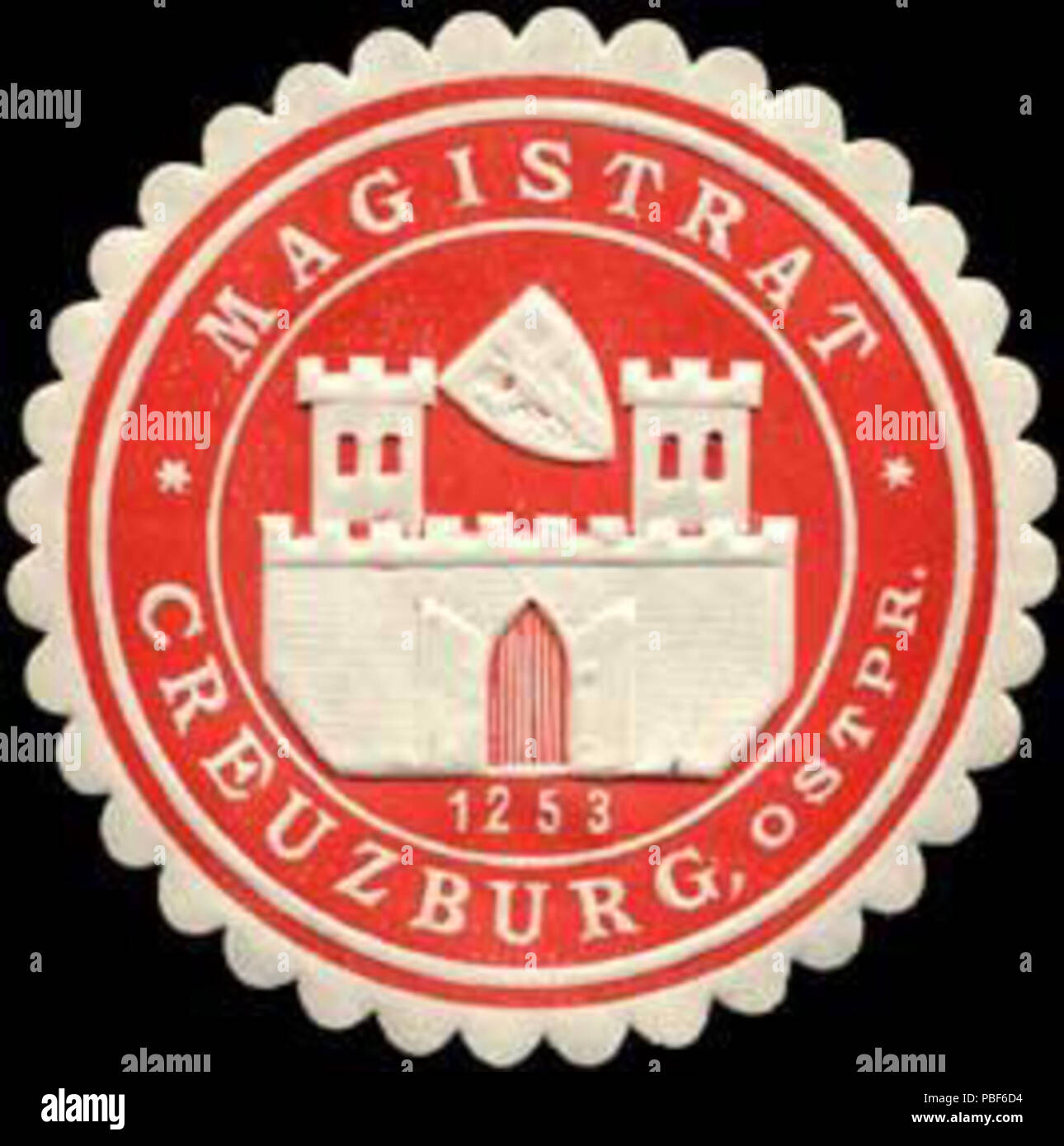 1477 Siegelmarke Magistrat Creuzburg-Ostpreussen W0311533 Stock Photo