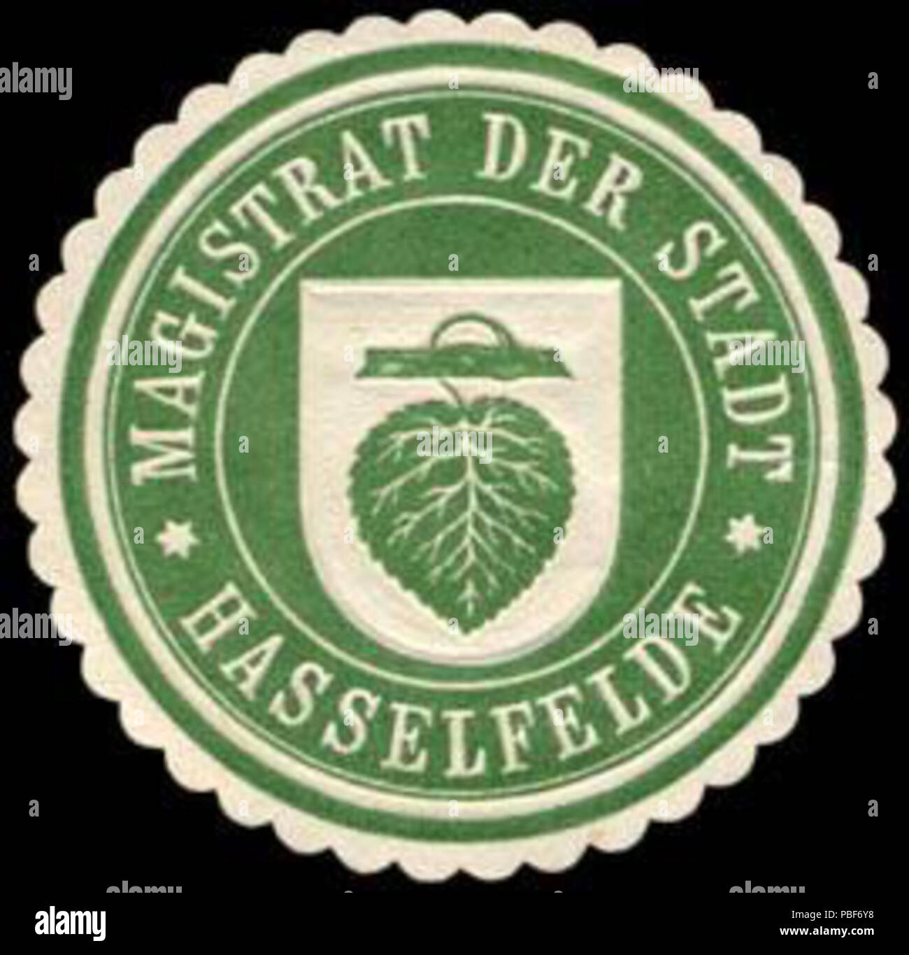 1479 Siegelmarke Magistrat der Stadt - Hasselfelde W0226975 Stock Photo