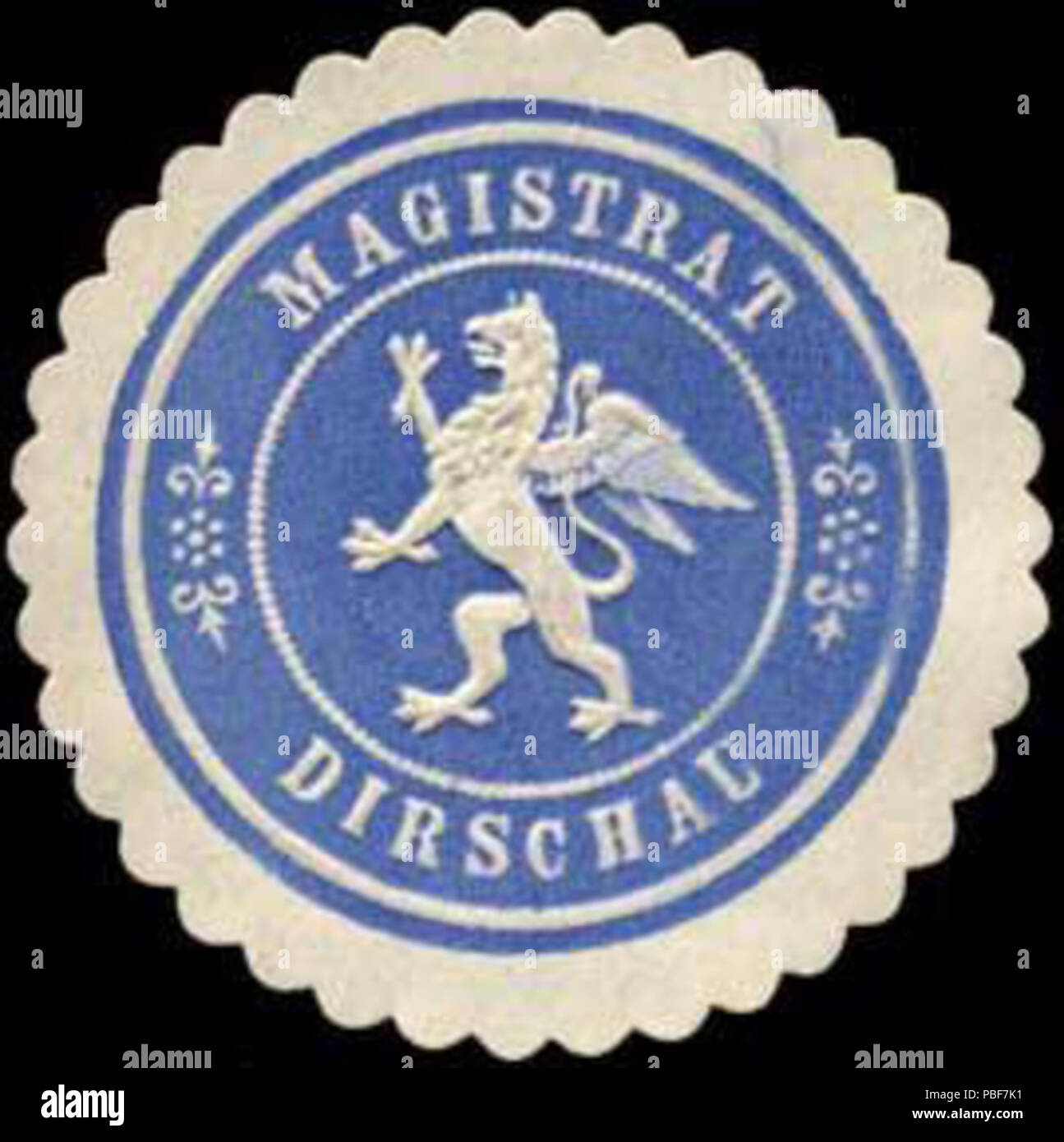 1485 Siegelmarke Magistrat Dirschau W0249973 Stock Photo