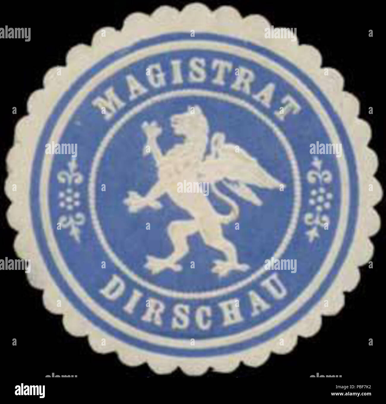 1485 Siegelmarke Magistrat Dirschau W0328024 Stock Photo
