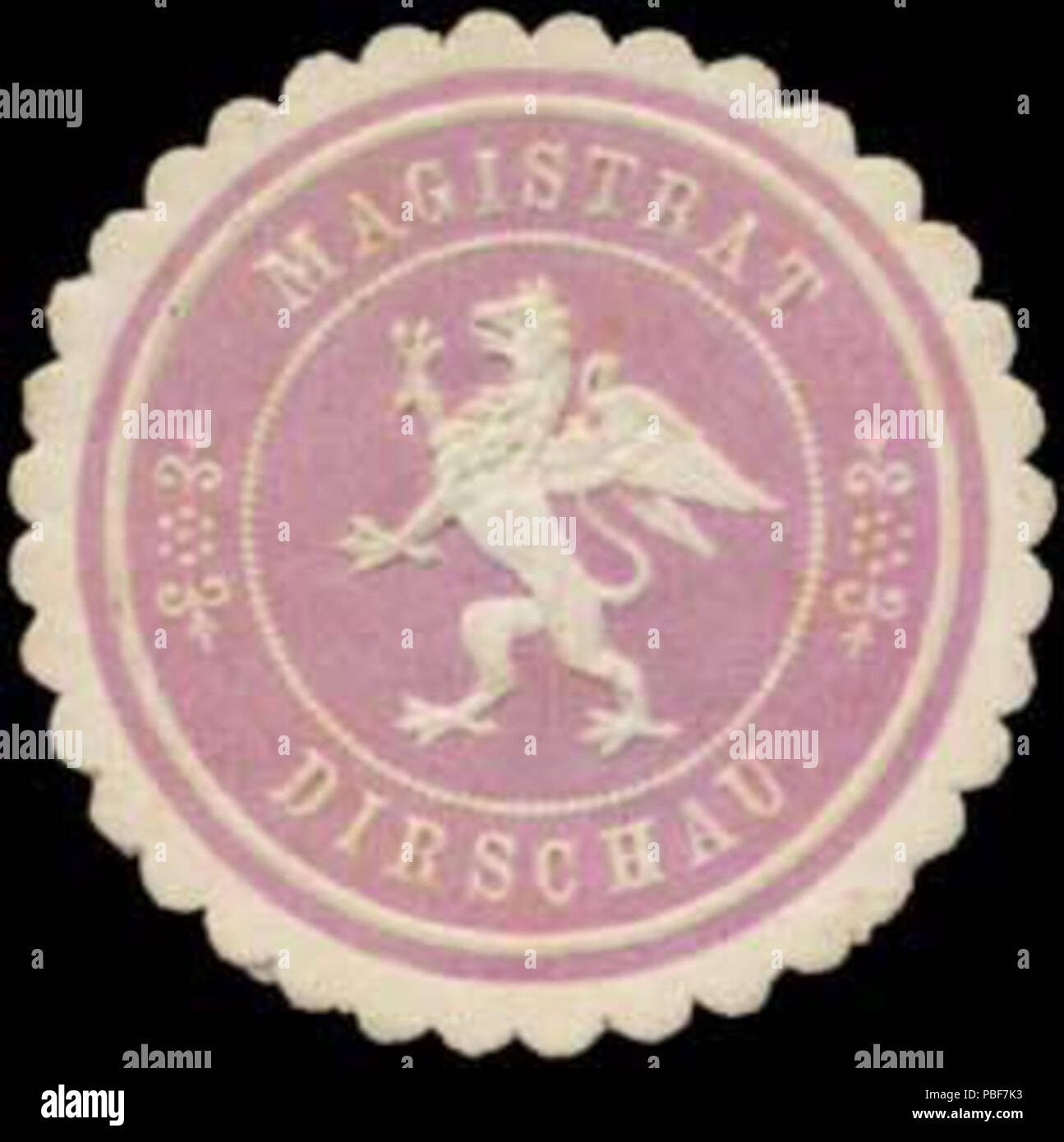 1485 Siegelmarke Magistrat Dirschau W0391234 Stock Photo