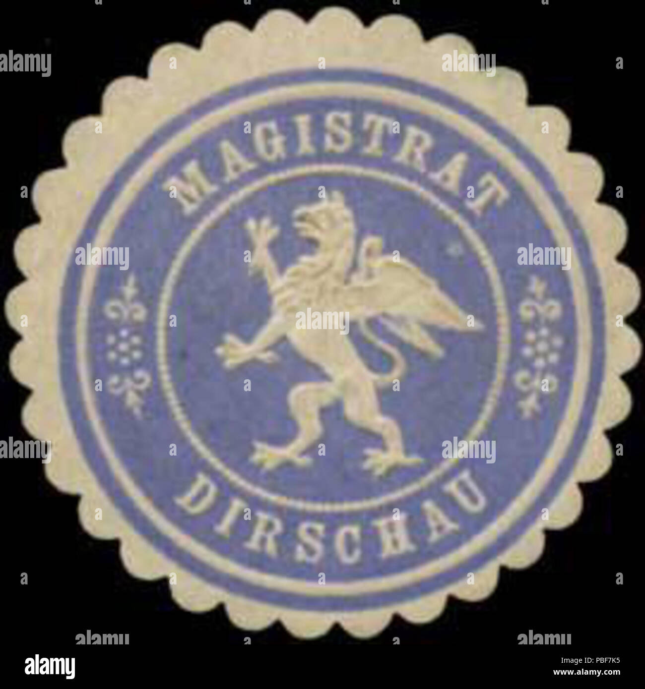 1485 Siegelmarke Magistrat Dirschau W0340784 Stock Photo