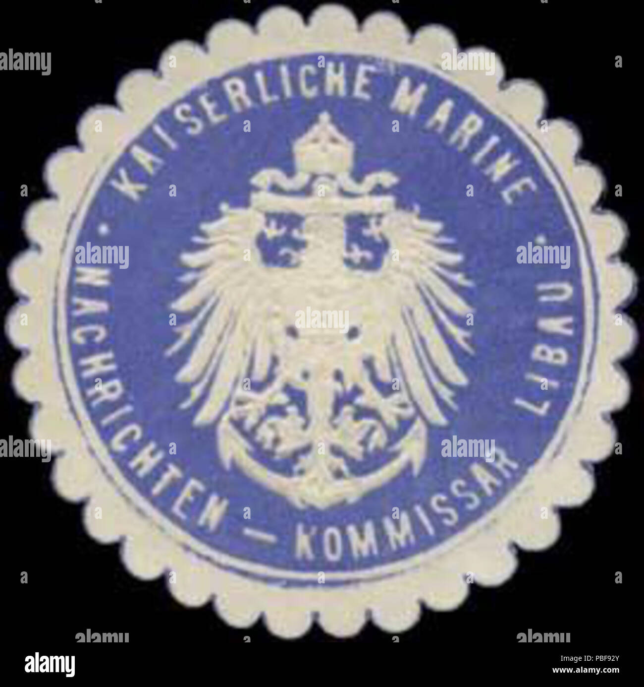 1493 Siegelmarke Nachrichten-Kommissar Libau W0320290 Stock Photo