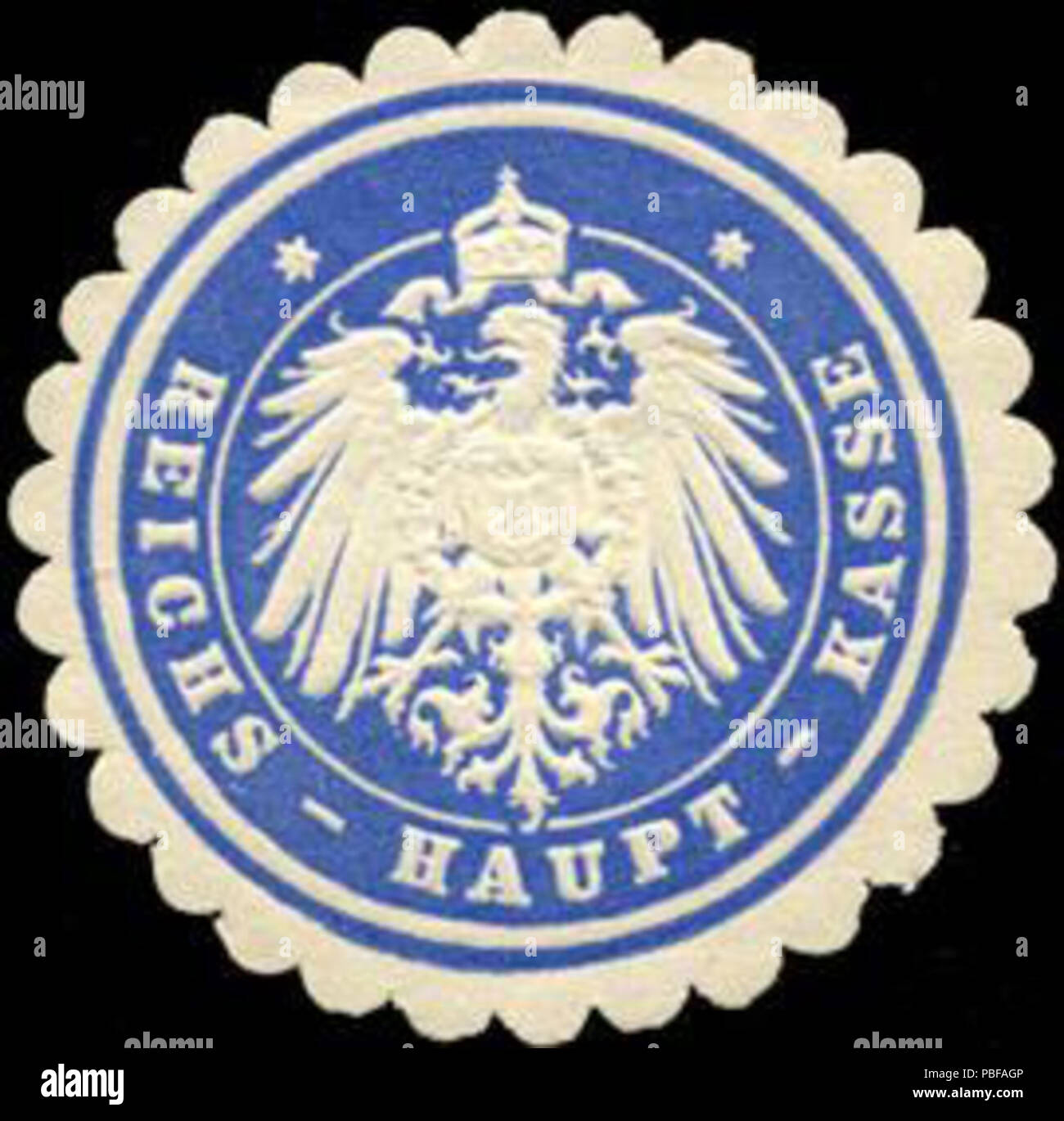 1500 Siegelmarke Reichs - Haupt - Kasse W0212091 Stock Photo