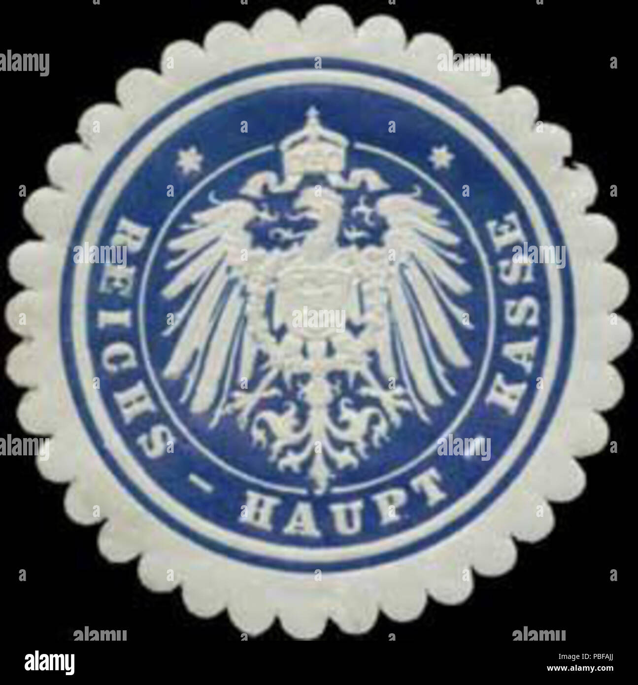 1500 Siegelmarke Reichs-Haupt-Kasse W0360316 Stock Photo