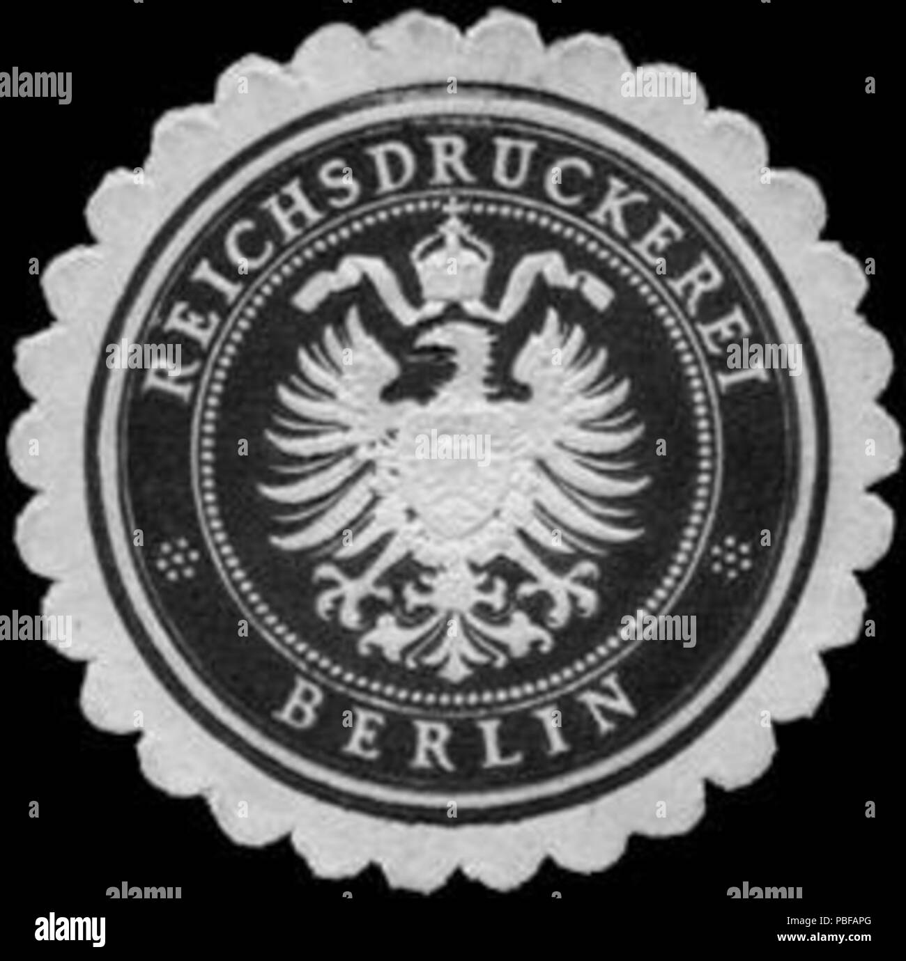 1501 Siegelmarke Reichsdruckerei - Berlin W0221335 Stock Photo
