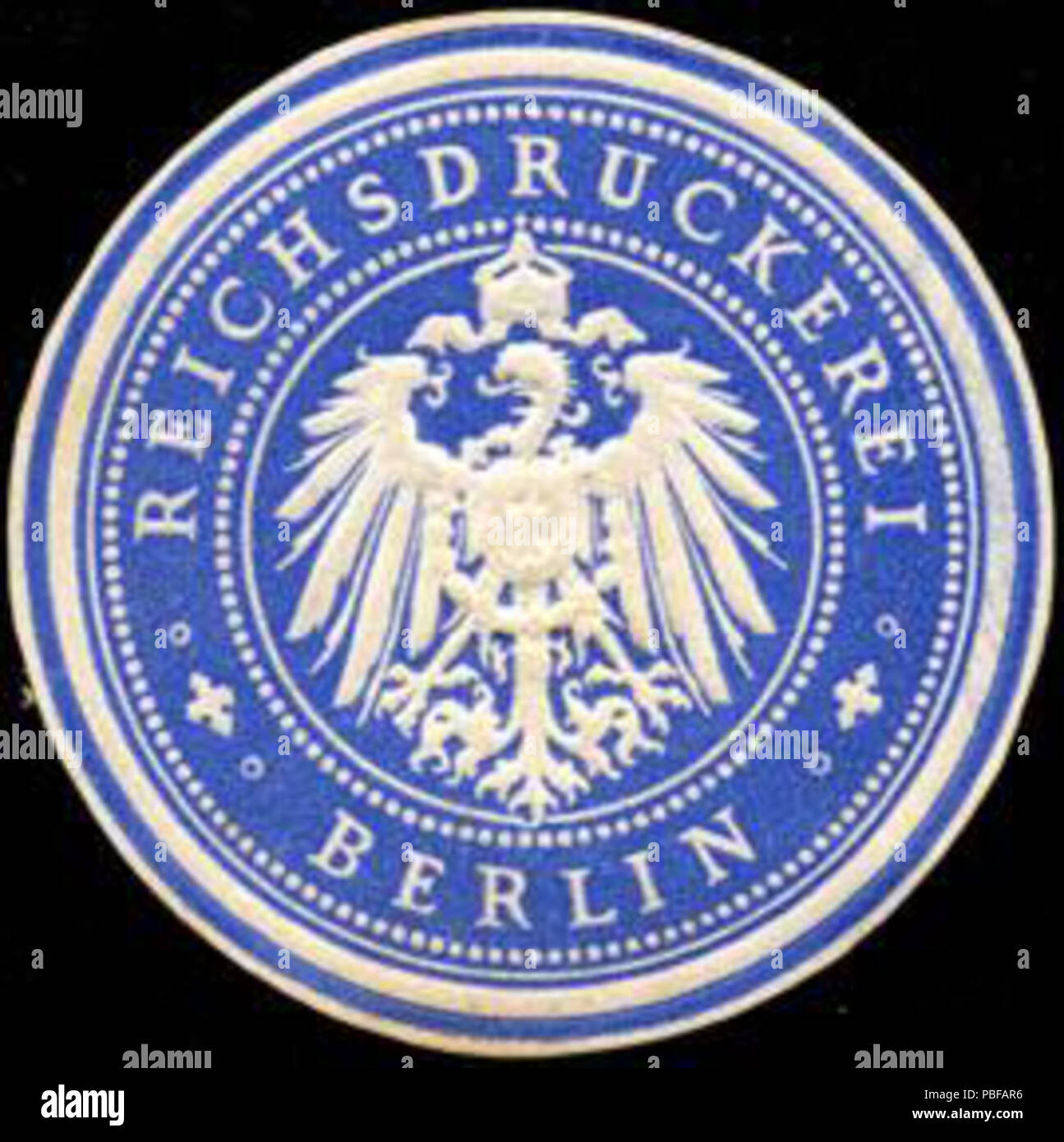 1501 Siegelmarke Reichsdruckerei Berlin W0211726 Stock Photo