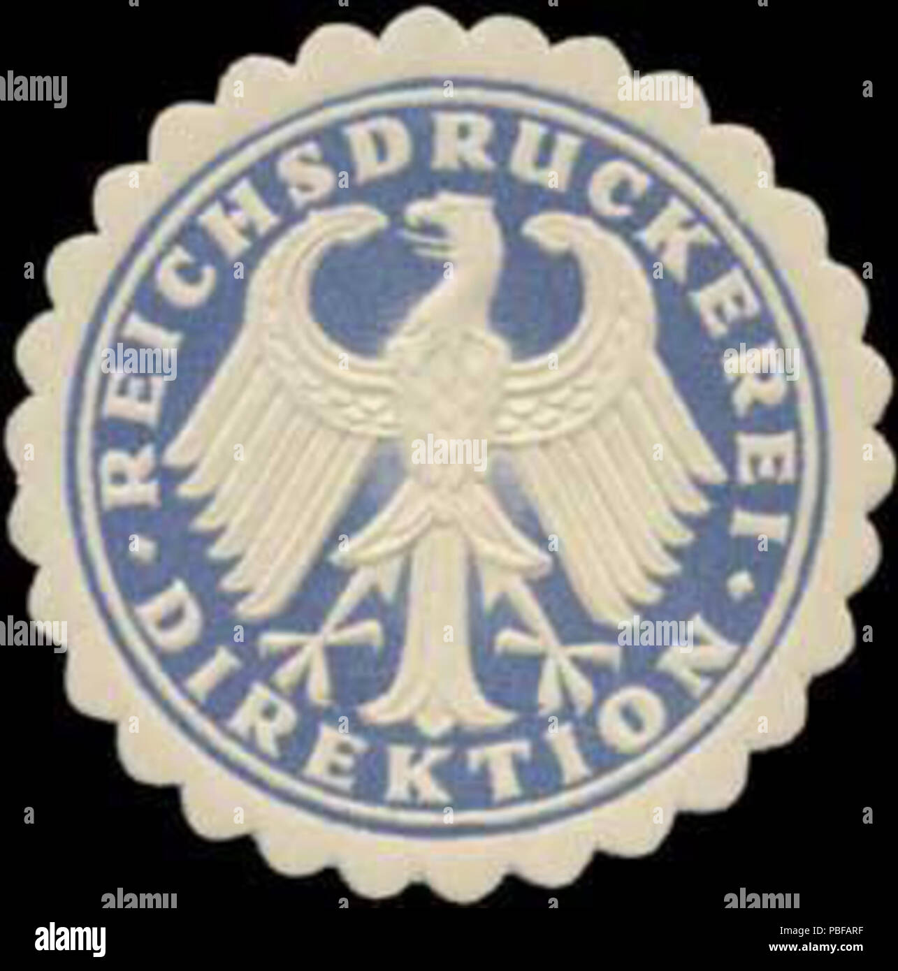 1501 Siegelmarke Reichsdruckerei Direktion W0349095 Stock Photo