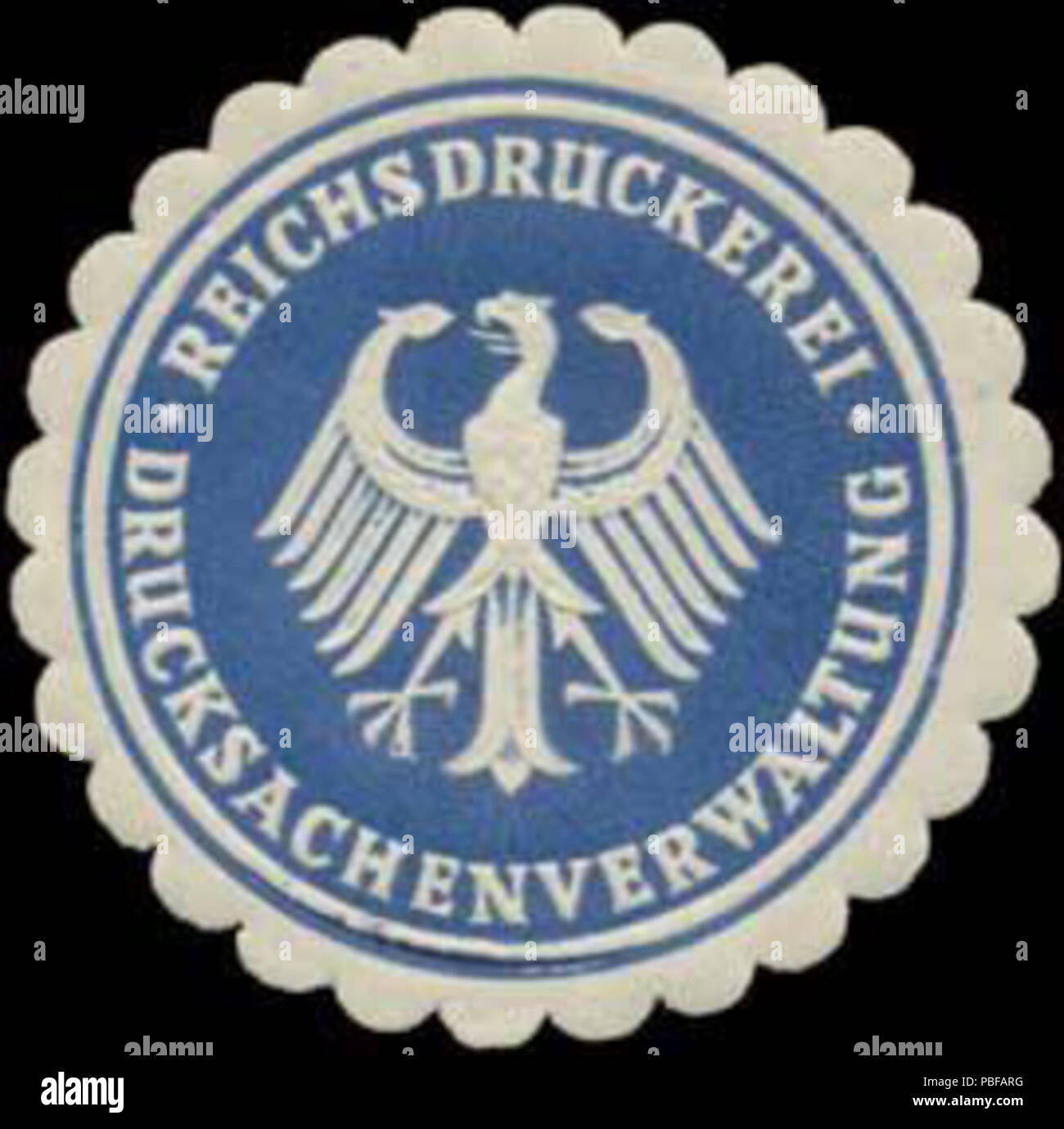 1501 Siegelmarke Reichsdruckerei Drucksachenverwaltung W0363323 Stock Photo