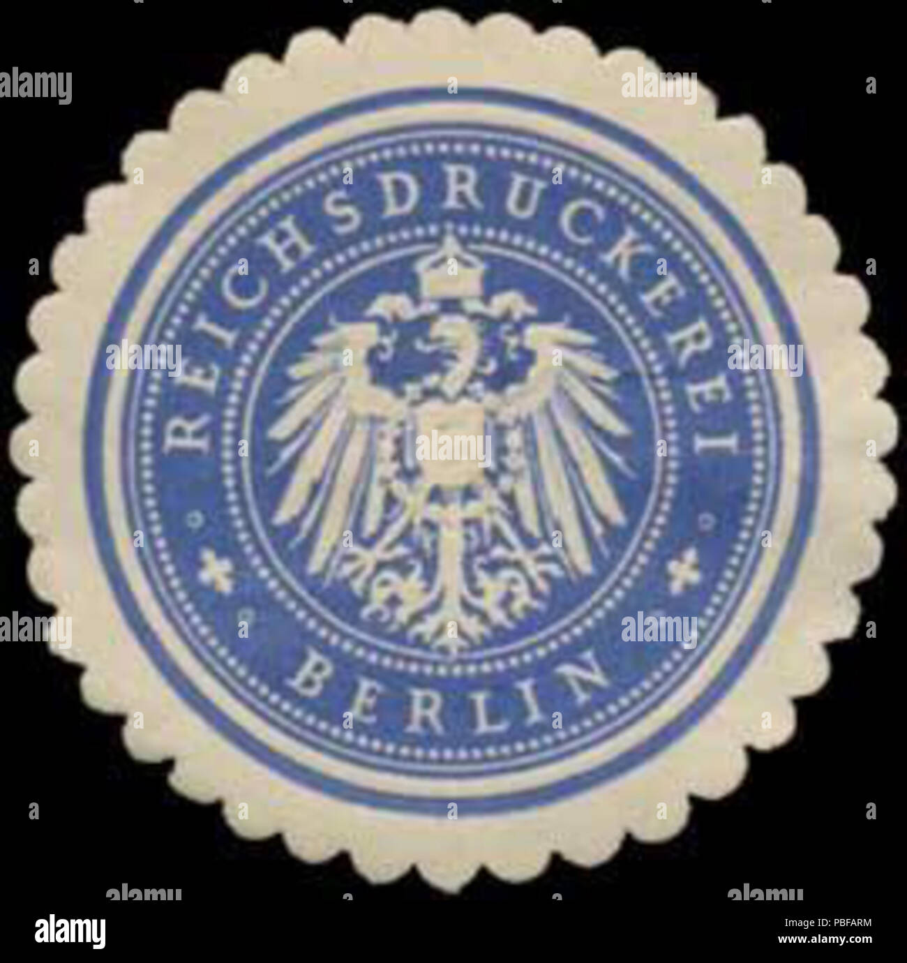 1501 Siegelmarke Reichsdruckerei W0342830 Stock Photo