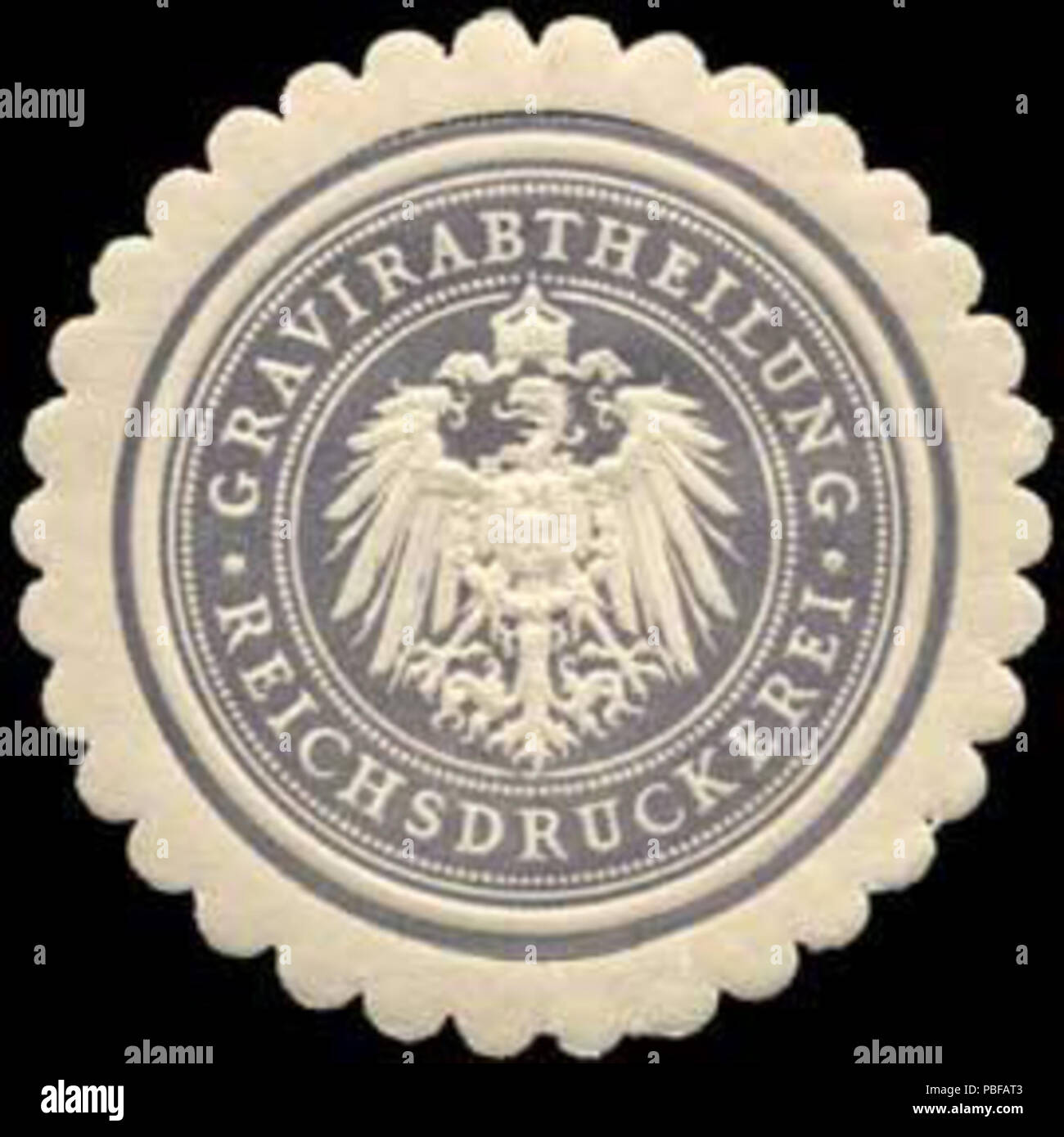 1501 Siegelmarke Reichsdruckerei-Cravirabtheilung W0301165 Stock Photo