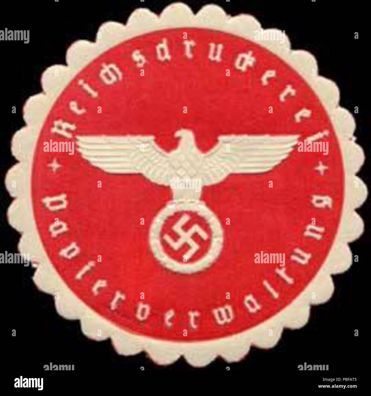 1501 Siegelmarke Reichsdruckerei-Papierverwaltung W0283494 Stock Photo
