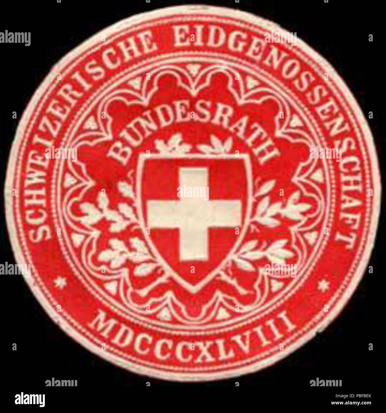 1504 Siegelmarke Schweizerische Eidgenossenschaft - Bundesrath W0237536 Stock Photo