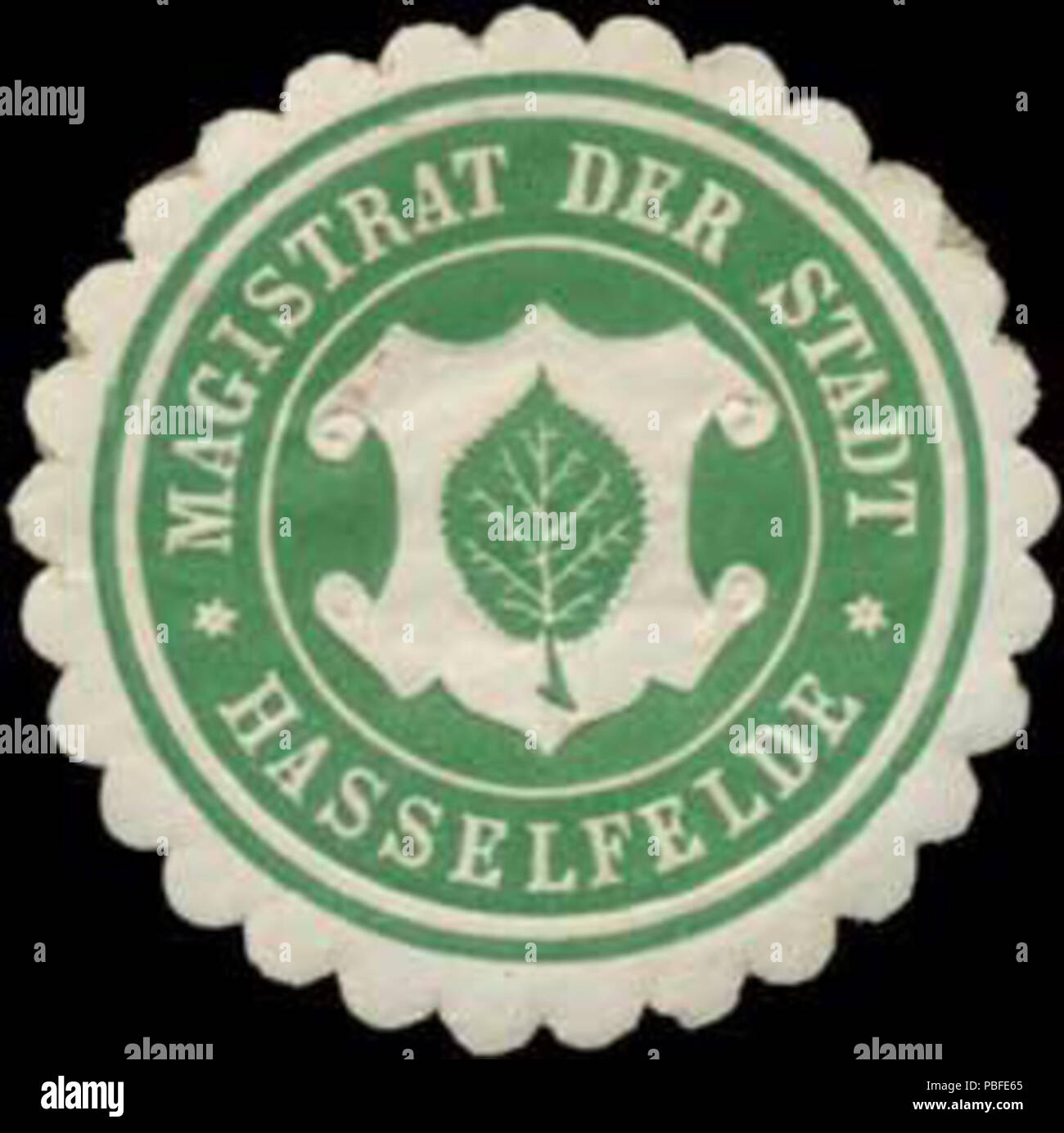 1482 Siegelmarke Magistrat der Stadt Hasselfelde W0350361 Stock Photo