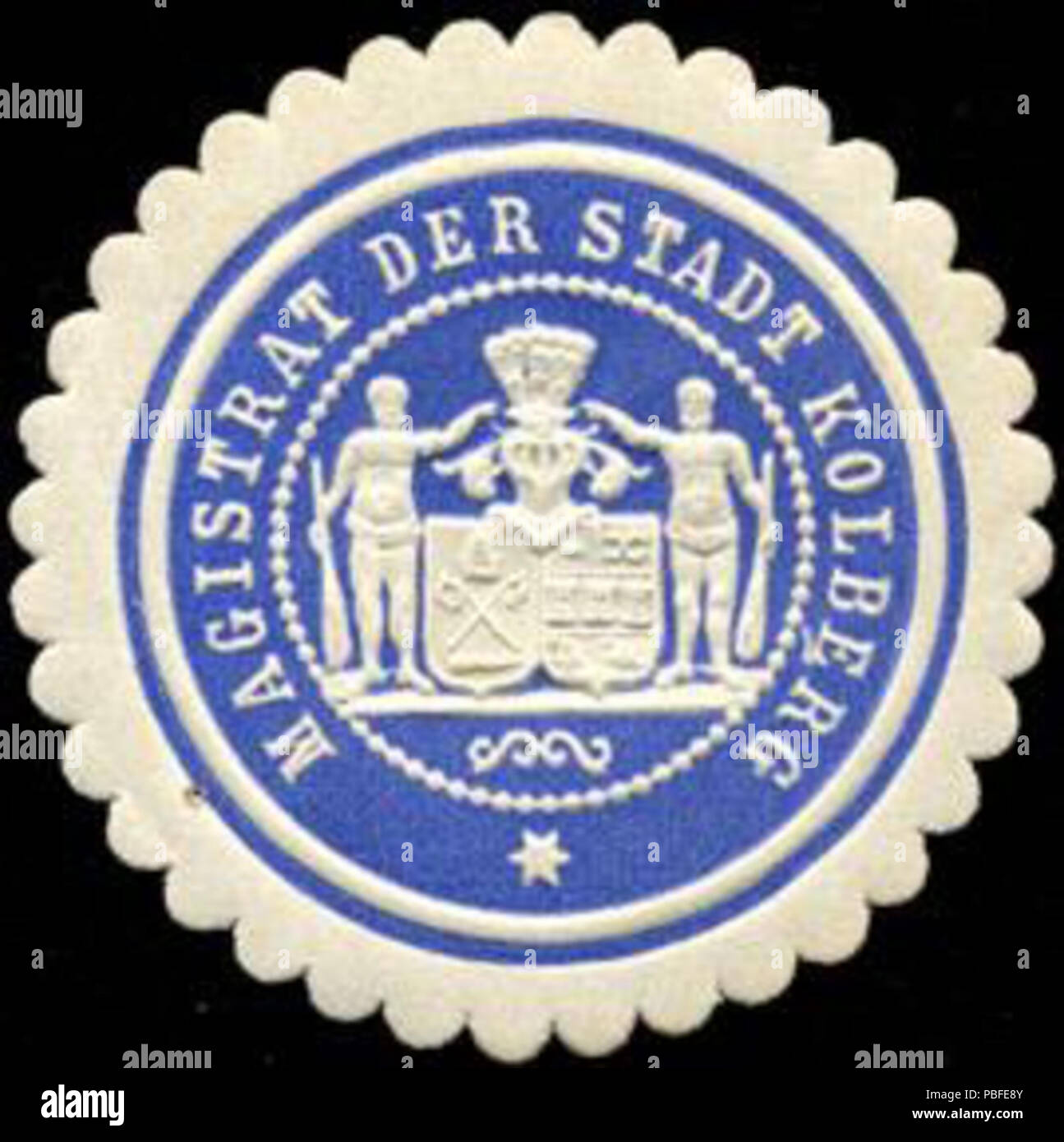 1482 Siegelmarke Magistrat der Stadt Kolberg W0211943 Stock Photo