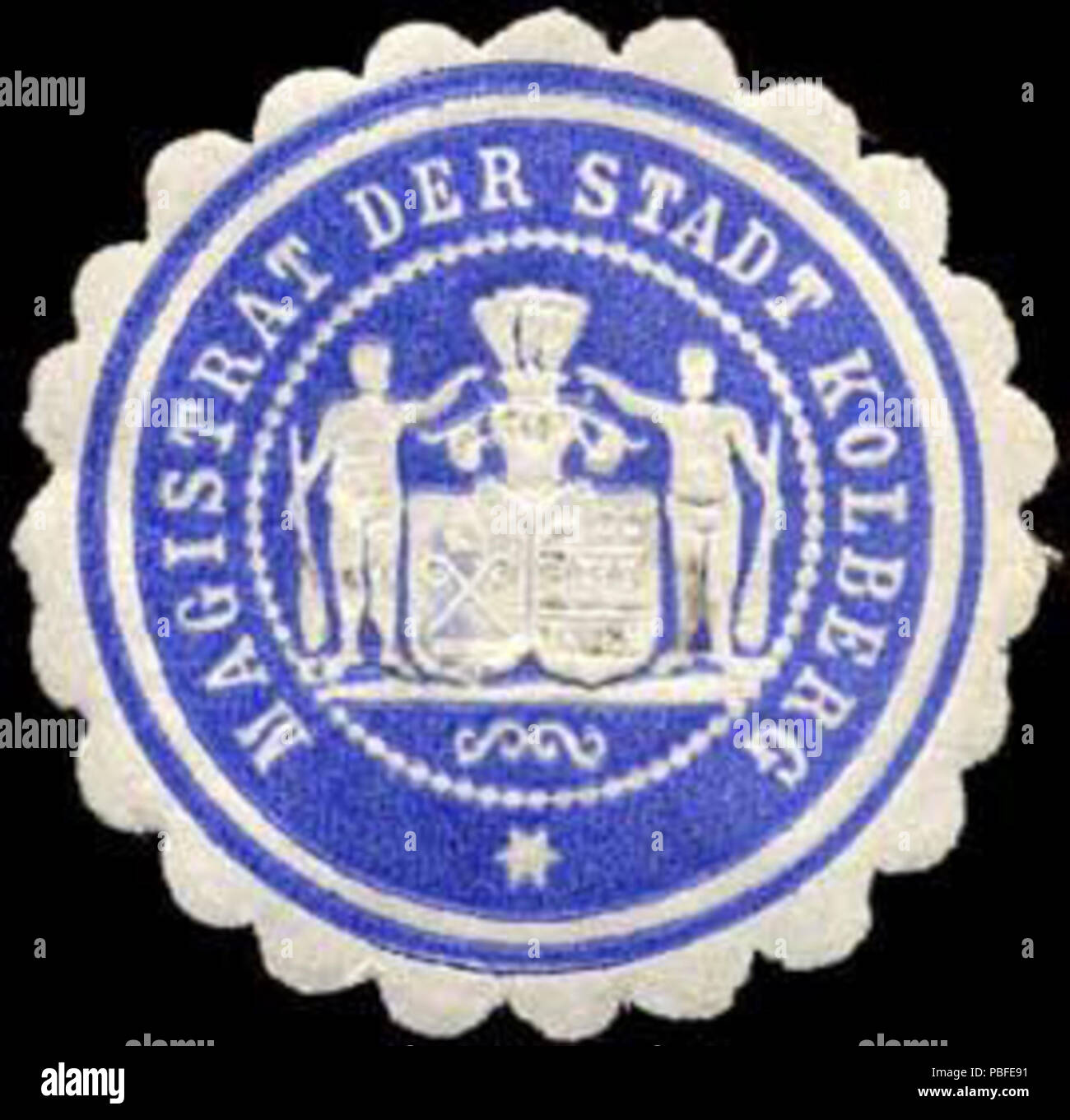1482 Siegelmarke Magistrat der Stadt Kolberg W0259946 Stock Photo