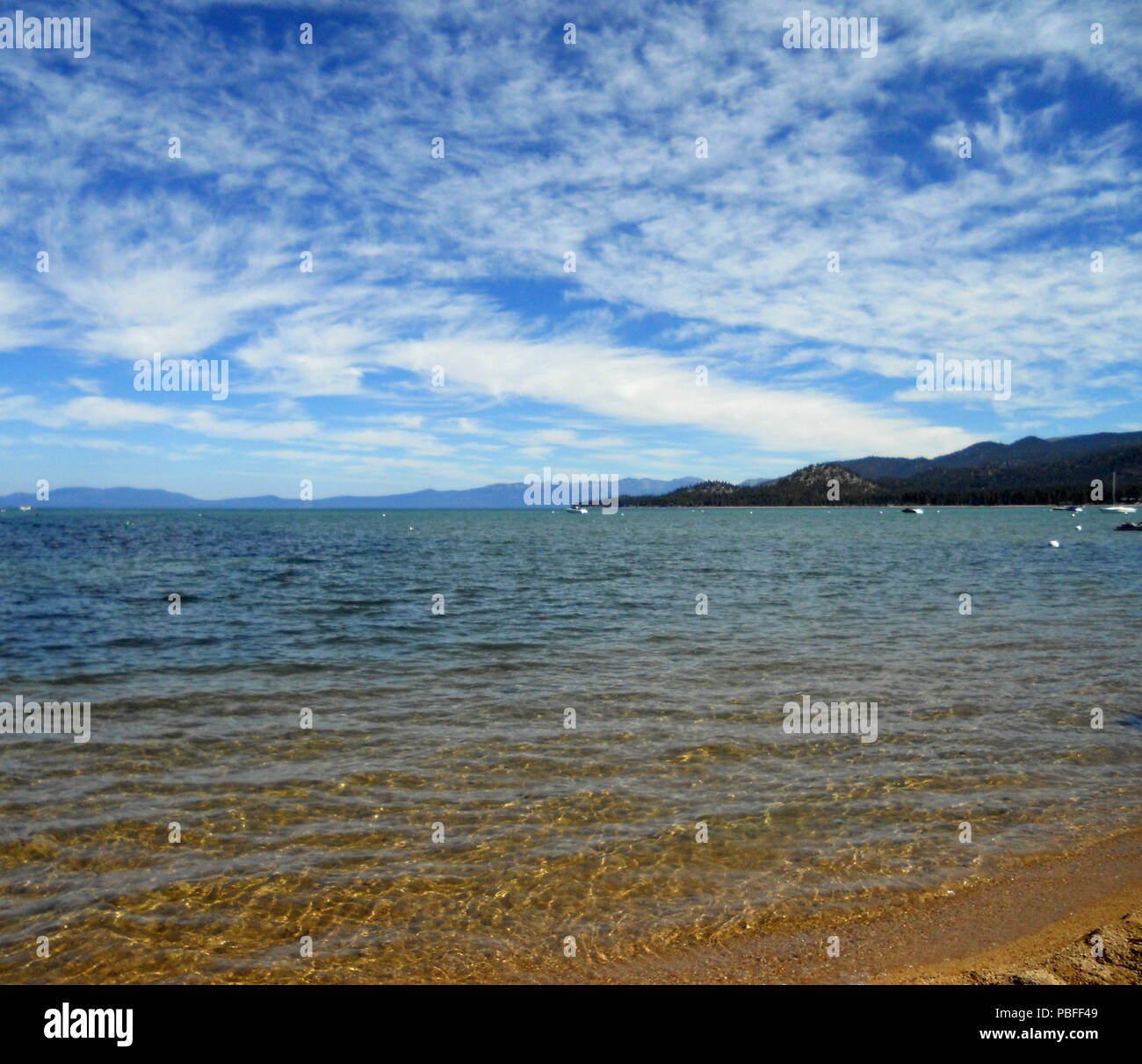 Beautiful Lake Tahoe beach Stock Photo