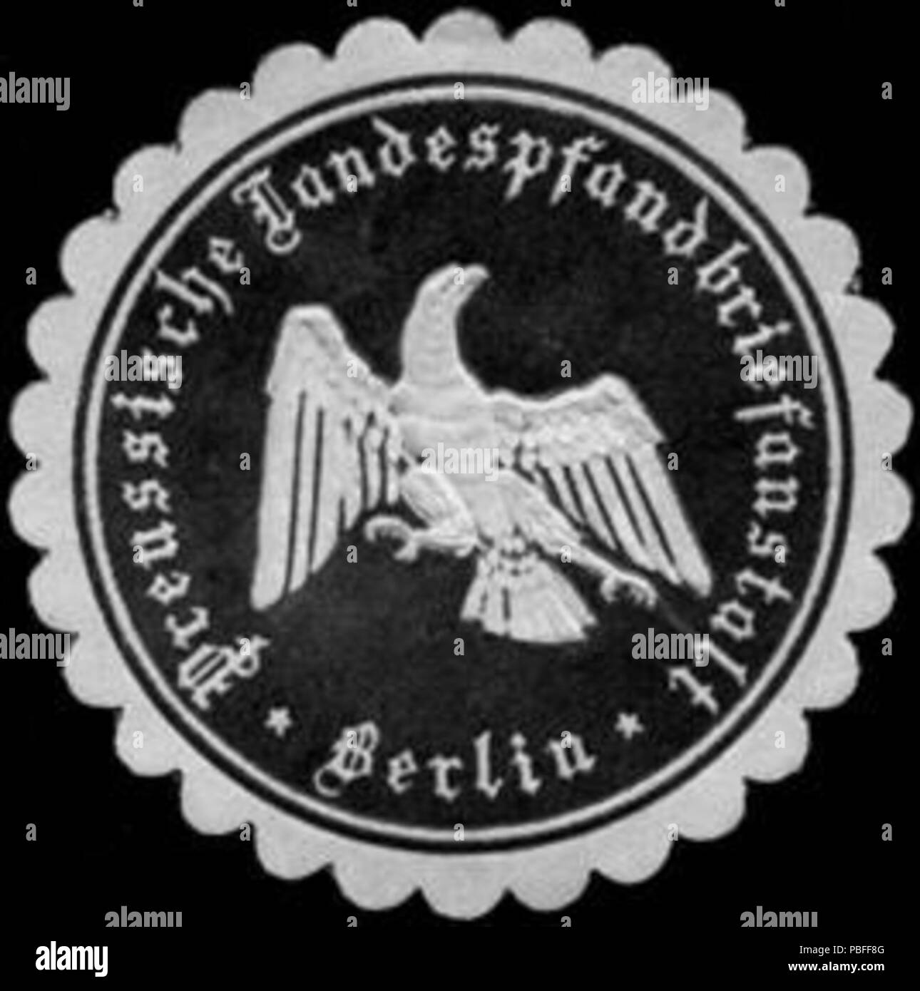 1496 Siegelmarke Preussische Landespfandbriefanstalt - Berlin W0255900 Stock Photo